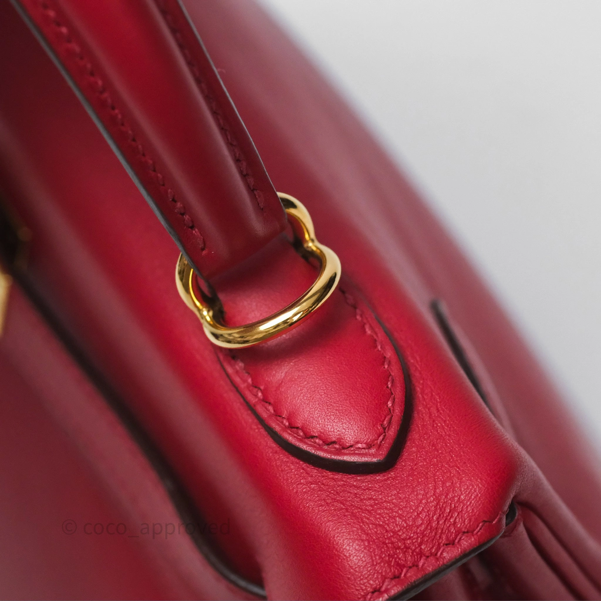 Herms Kelly II 25 Retourne Swift Rouge Piment 5X Gold Hardware