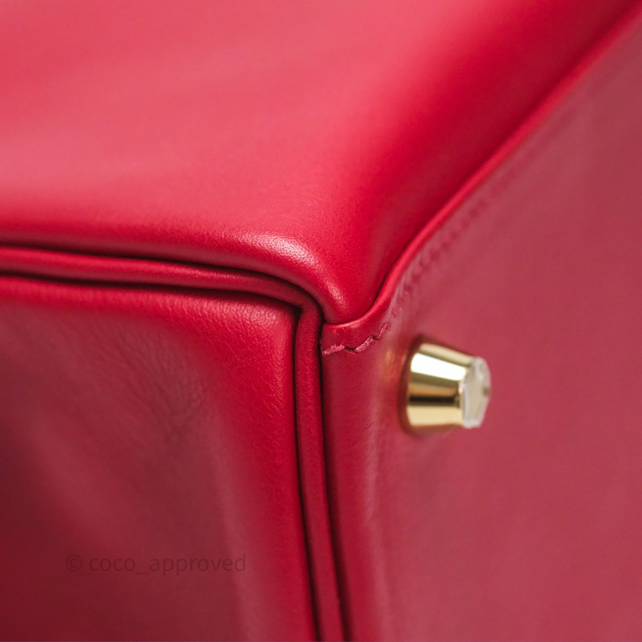 Herms Kelly II 25 Retourne Swift Rouge Piment 5X Gold Hardware