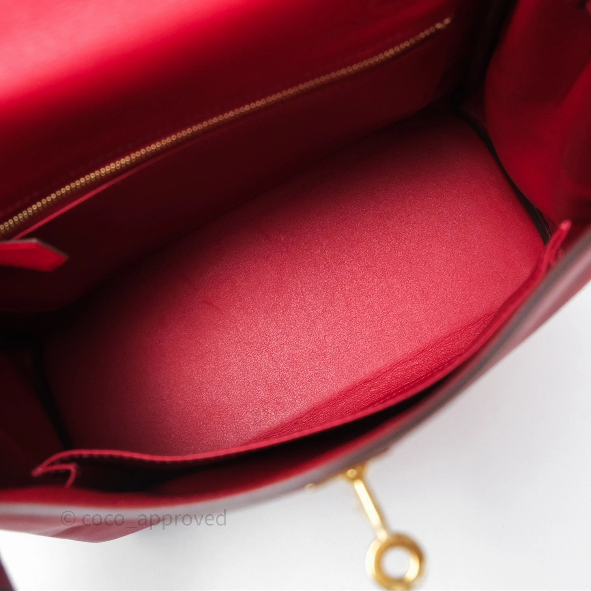 Herms Kelly II 25 Retourne Swift Rouge Piment 5X Gold Hardware