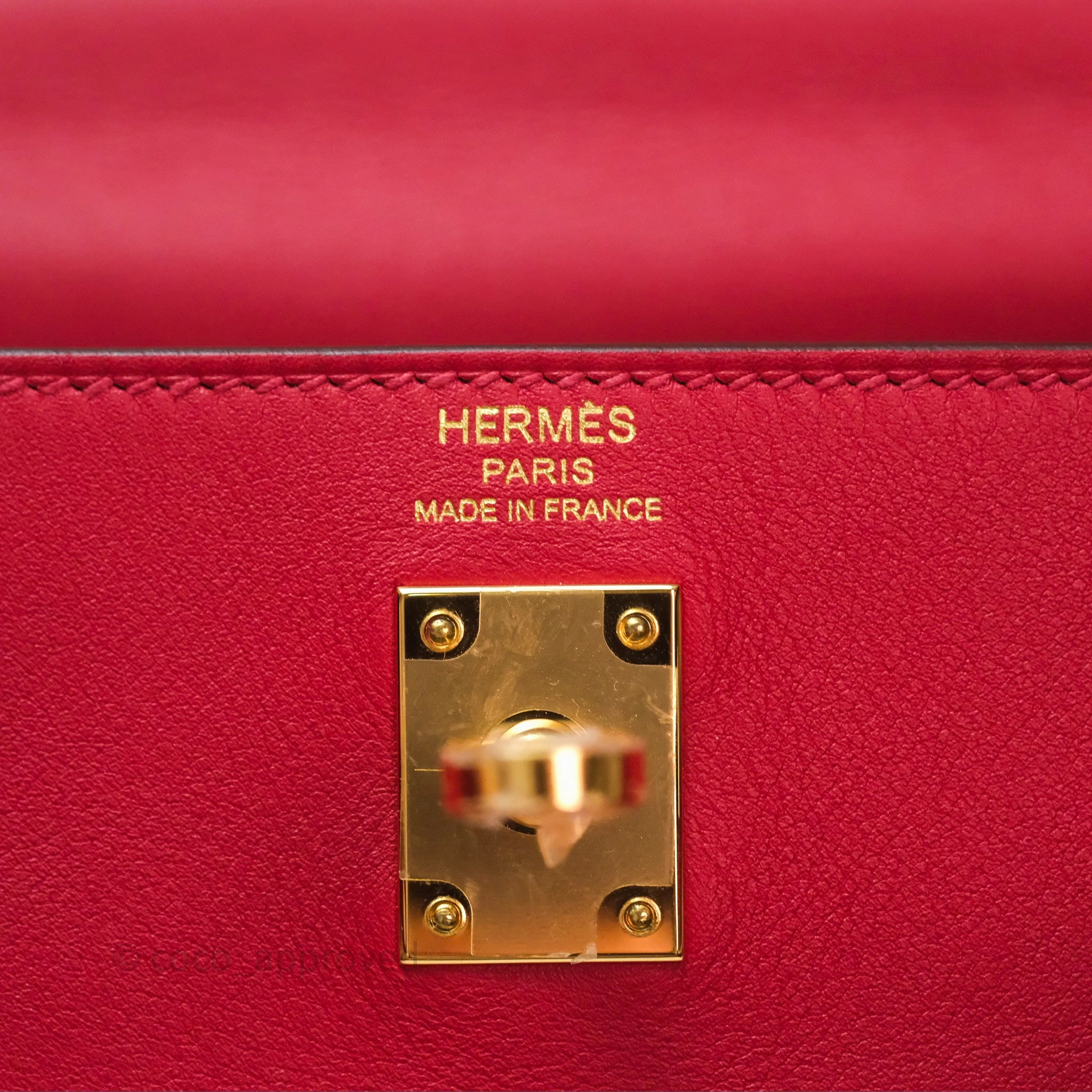 Herms Kelly II 25 Retourne Swift Rouge Piment 5X Gold Hardware