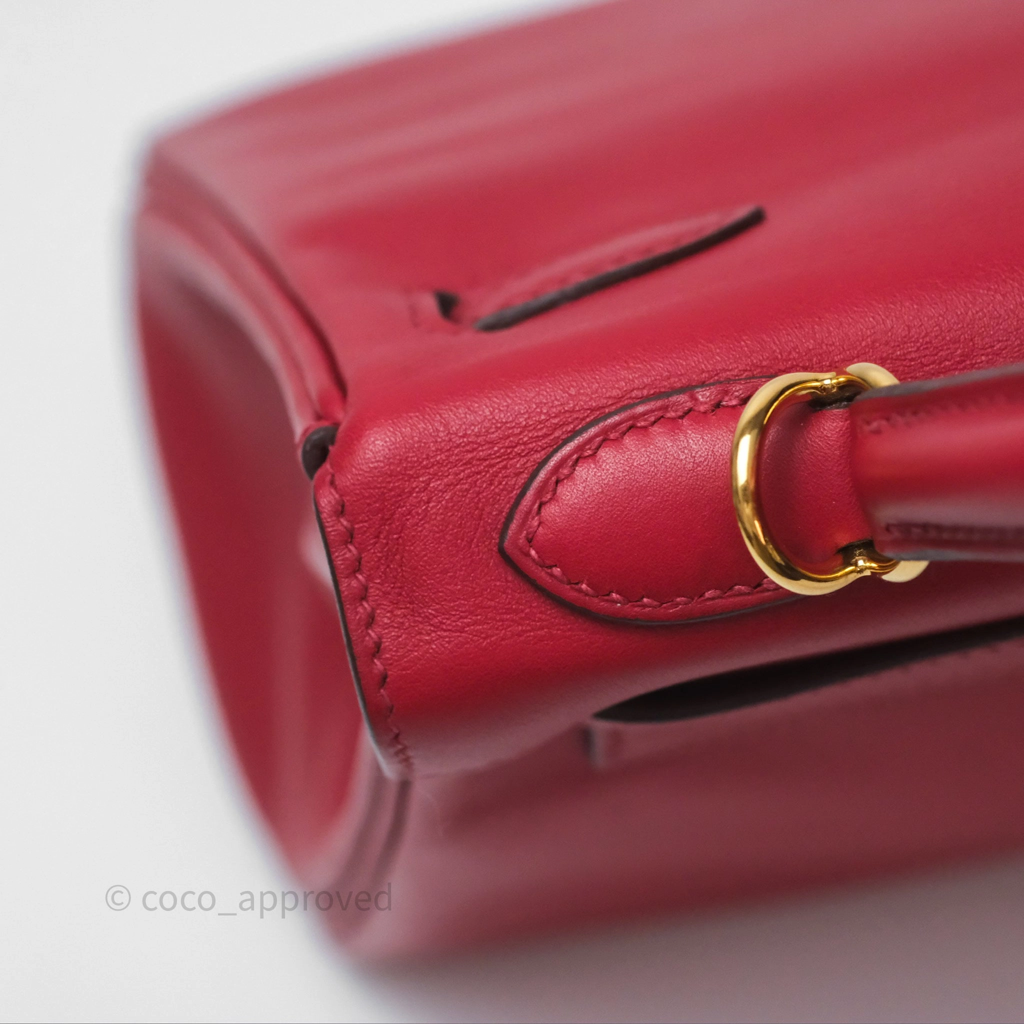 Herms Kelly II 25 Retourne Swift Rouge Piment 5X Gold Hardware