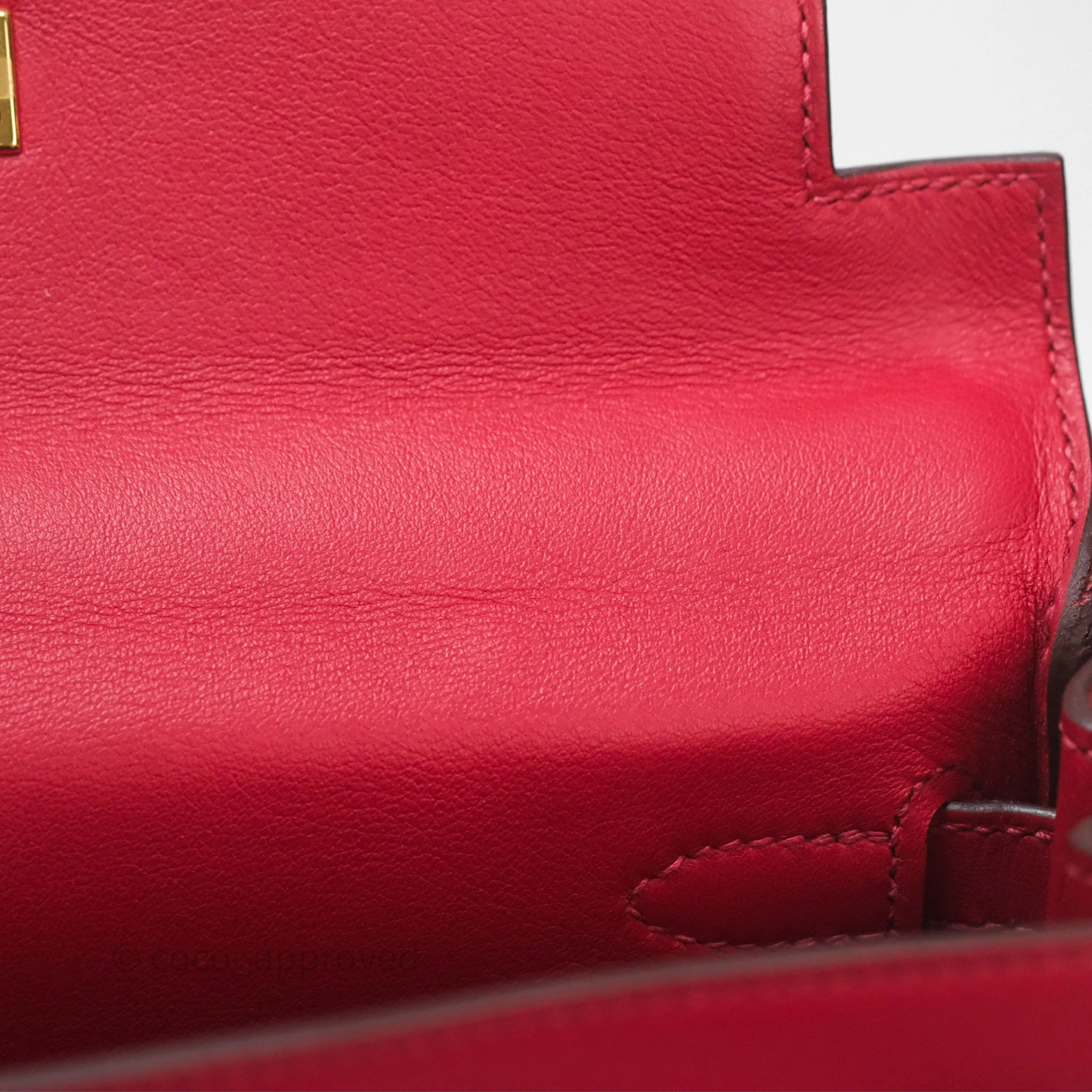 Herms Kelly II 25 Retourne Swift Rouge Piment 5X Gold Hardware