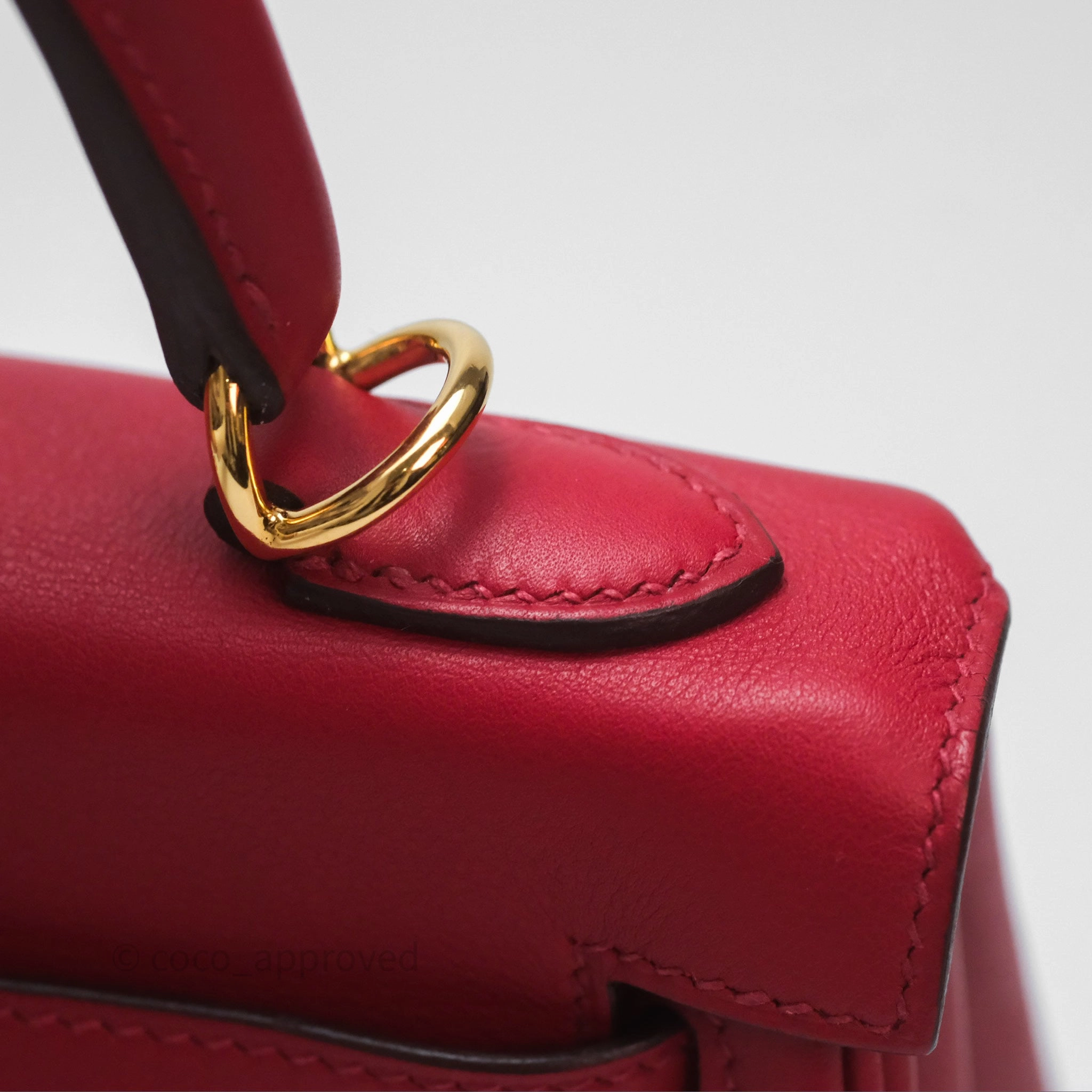 Herms Kelly II 25 Retourne Swift Rouge Piment 5X Gold Hardware