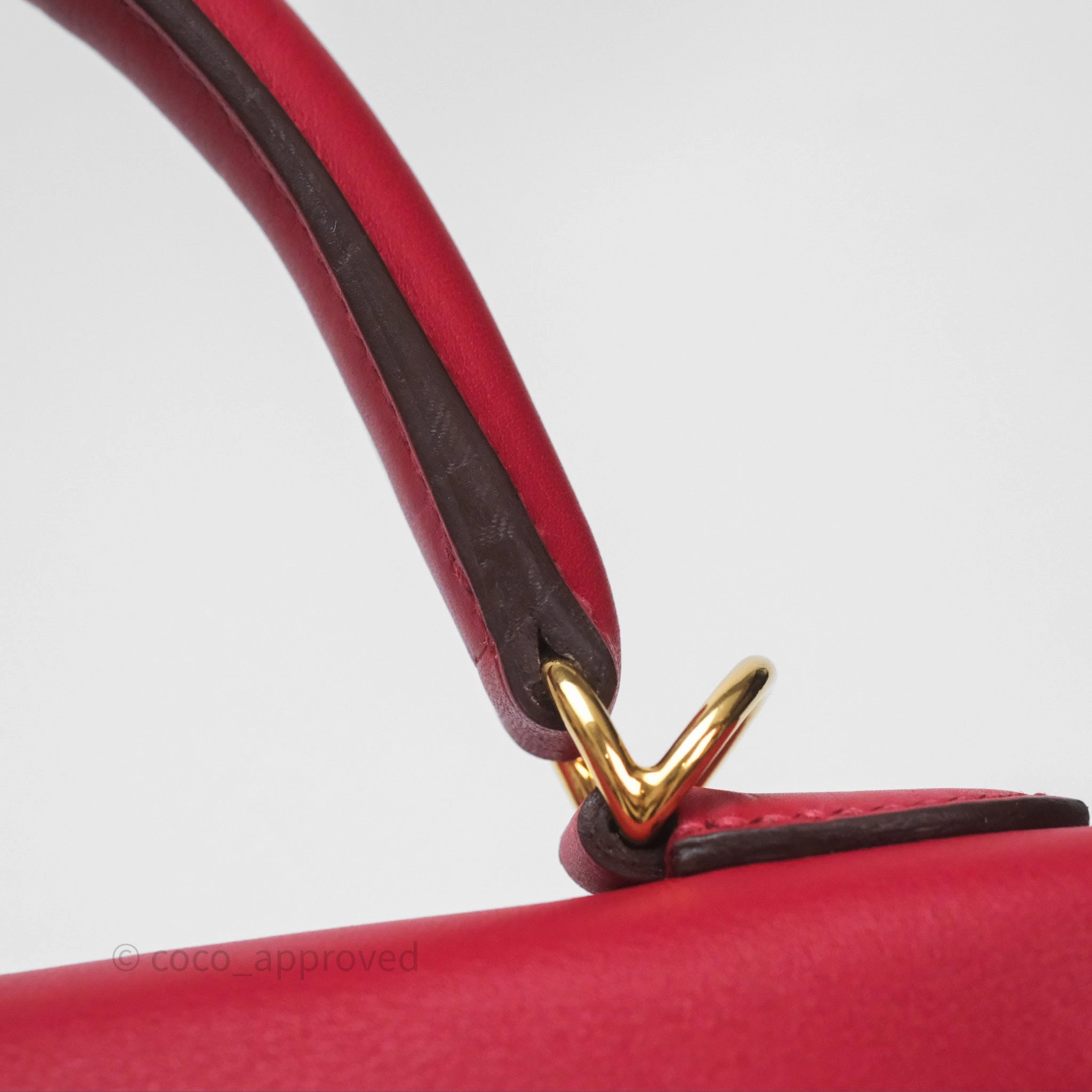 Herms Kelly II 25 Retourne Swift Rouge Piment 5X Gold Hardware