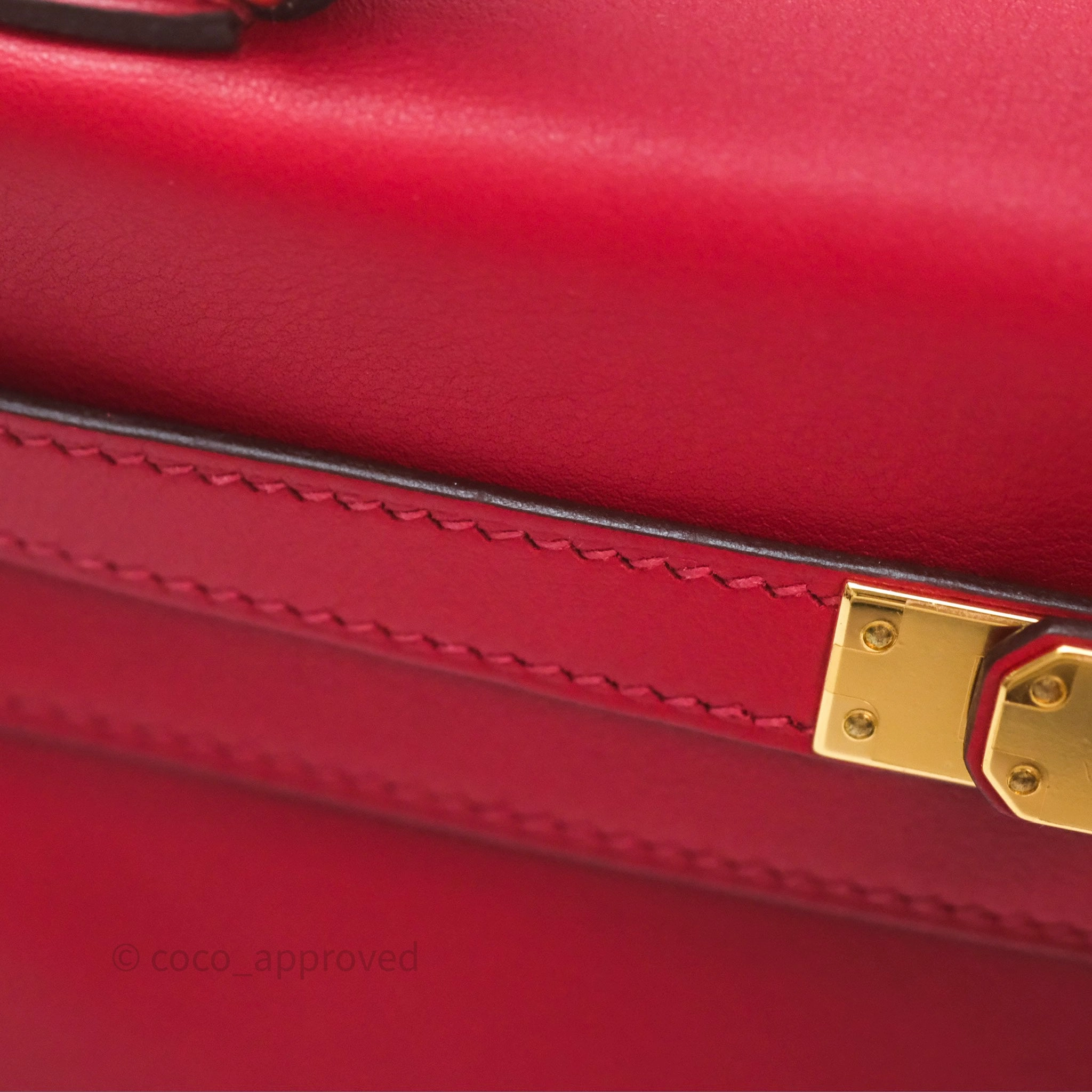 Herms Kelly II 25 Retourne Swift Rouge Piment 5X Gold Hardware