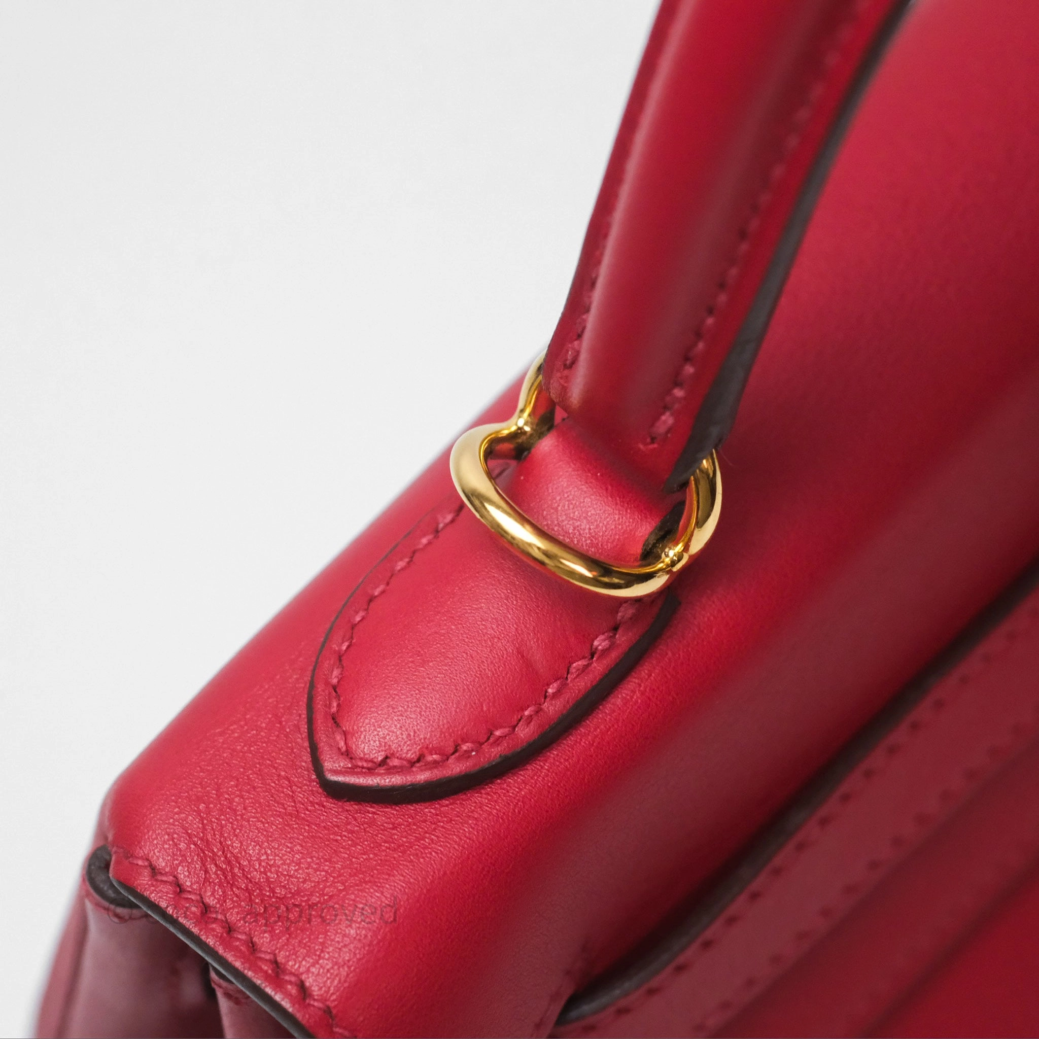 Herms Kelly II 25 Retourne Swift Rouge Piment 5X Gold Hardware