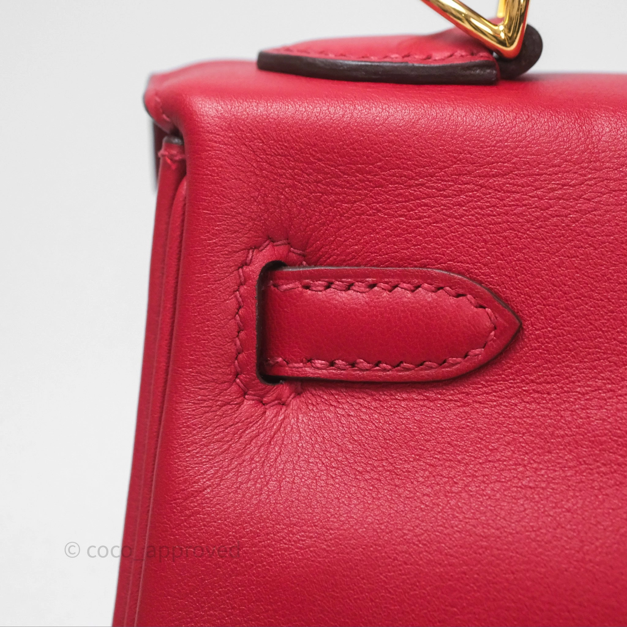 Herms Kelly II 25 Retourne Swift Rouge Piment 5X Gold Hardware