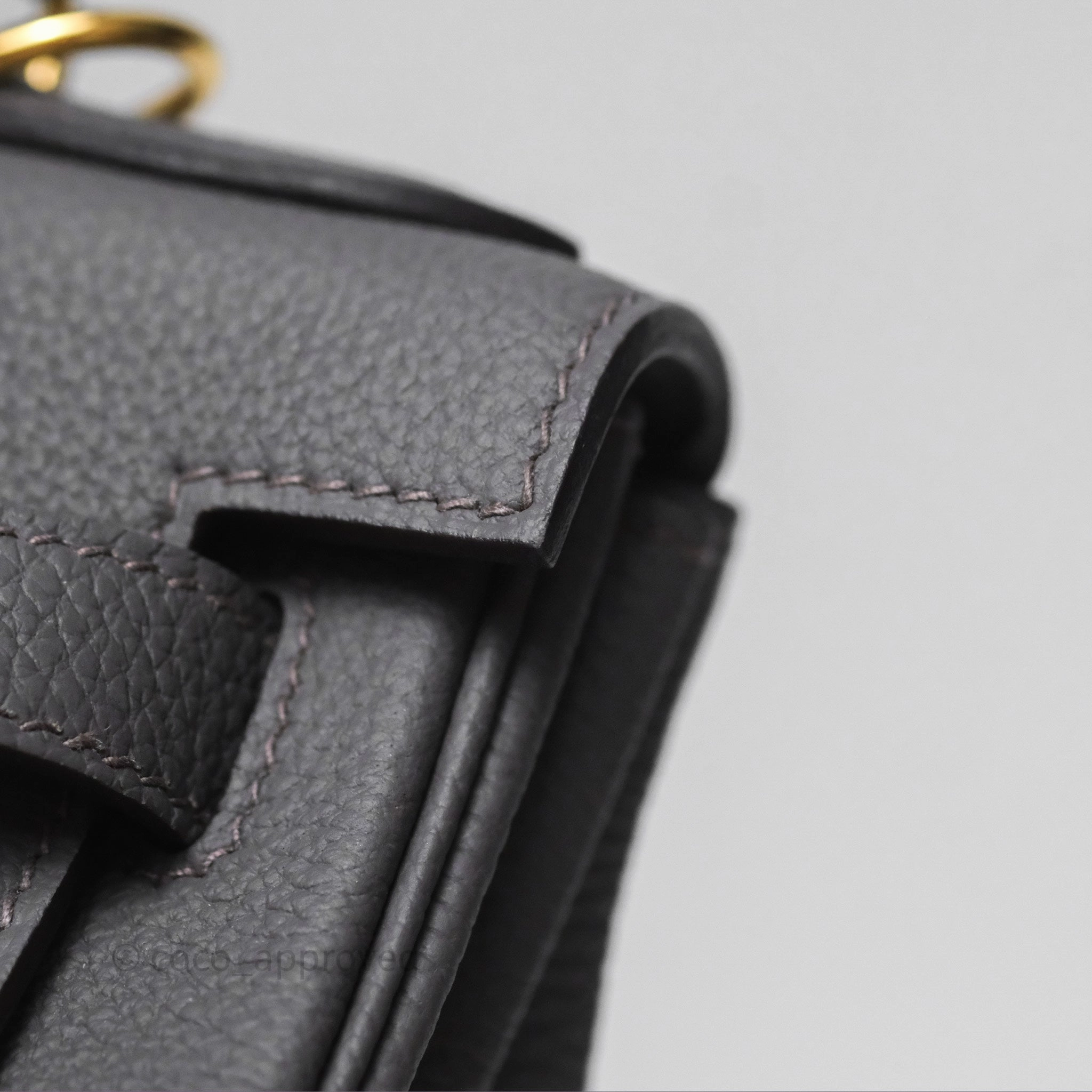 Herms Kelly II 28 Retourne Etain 8F Togo Gold Hardware