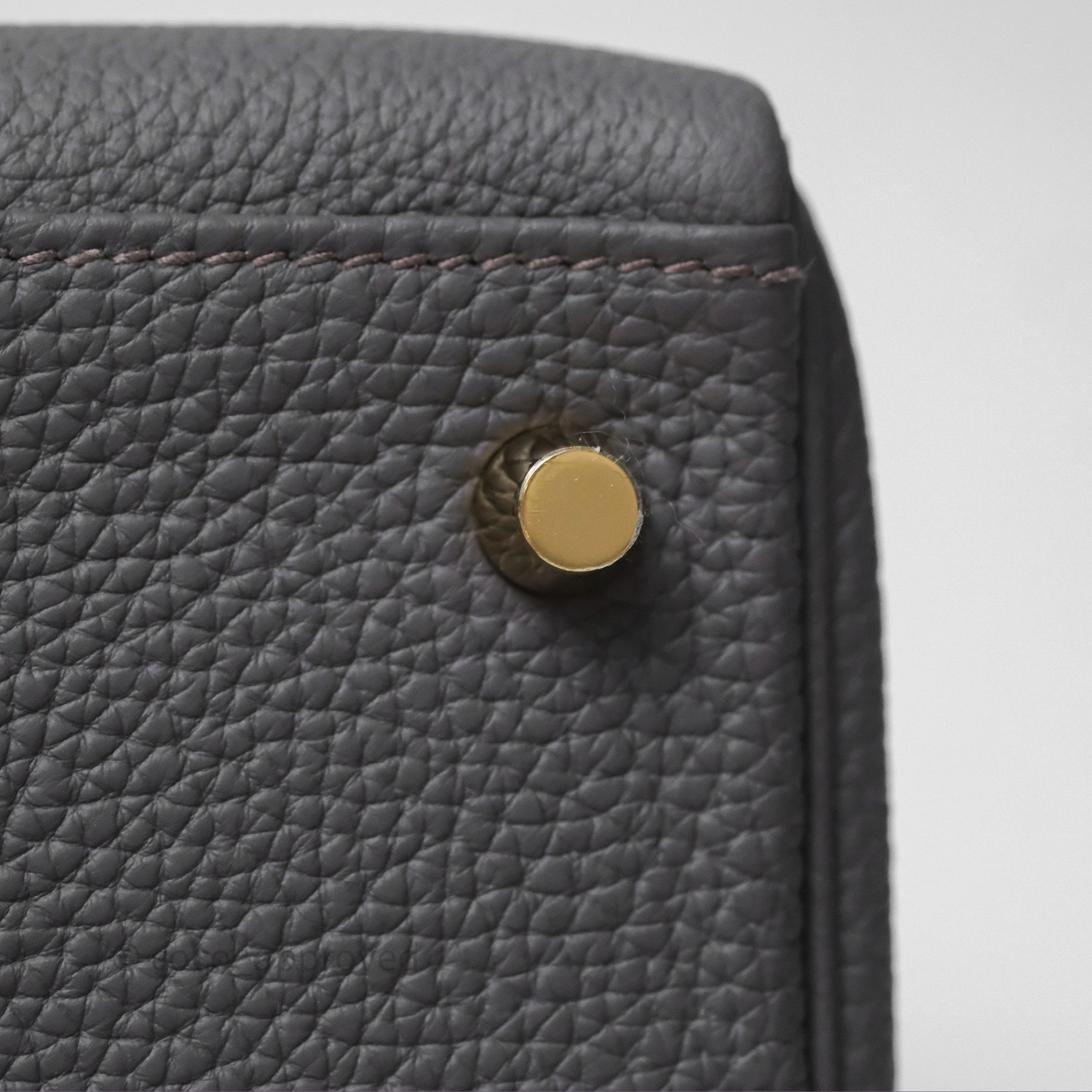 Herms Kelly II 28 Retourne Etain 8F Togo Gold Hardware