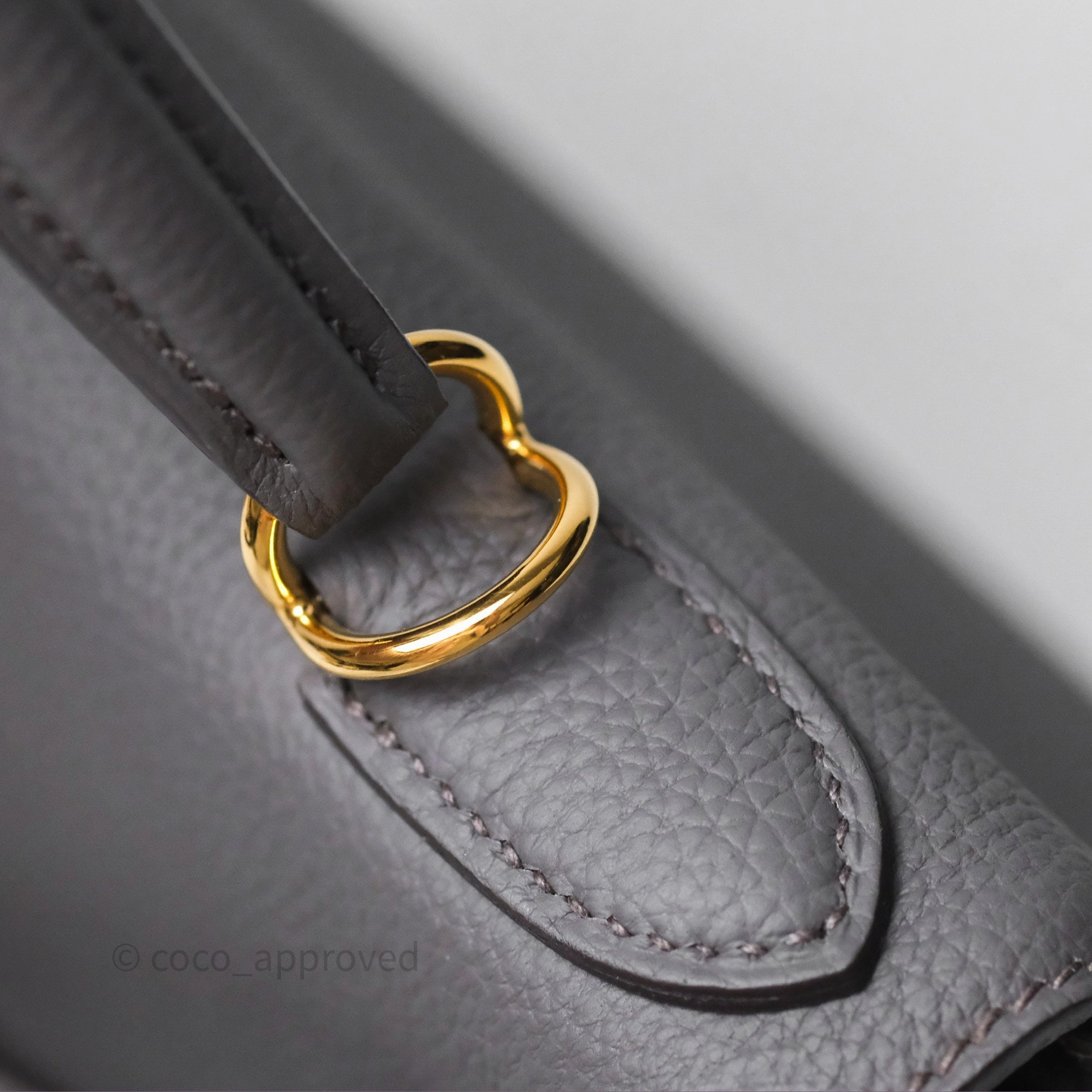 Herms Kelly II 28 Retourne Etain 8F Togo Gold Hardware