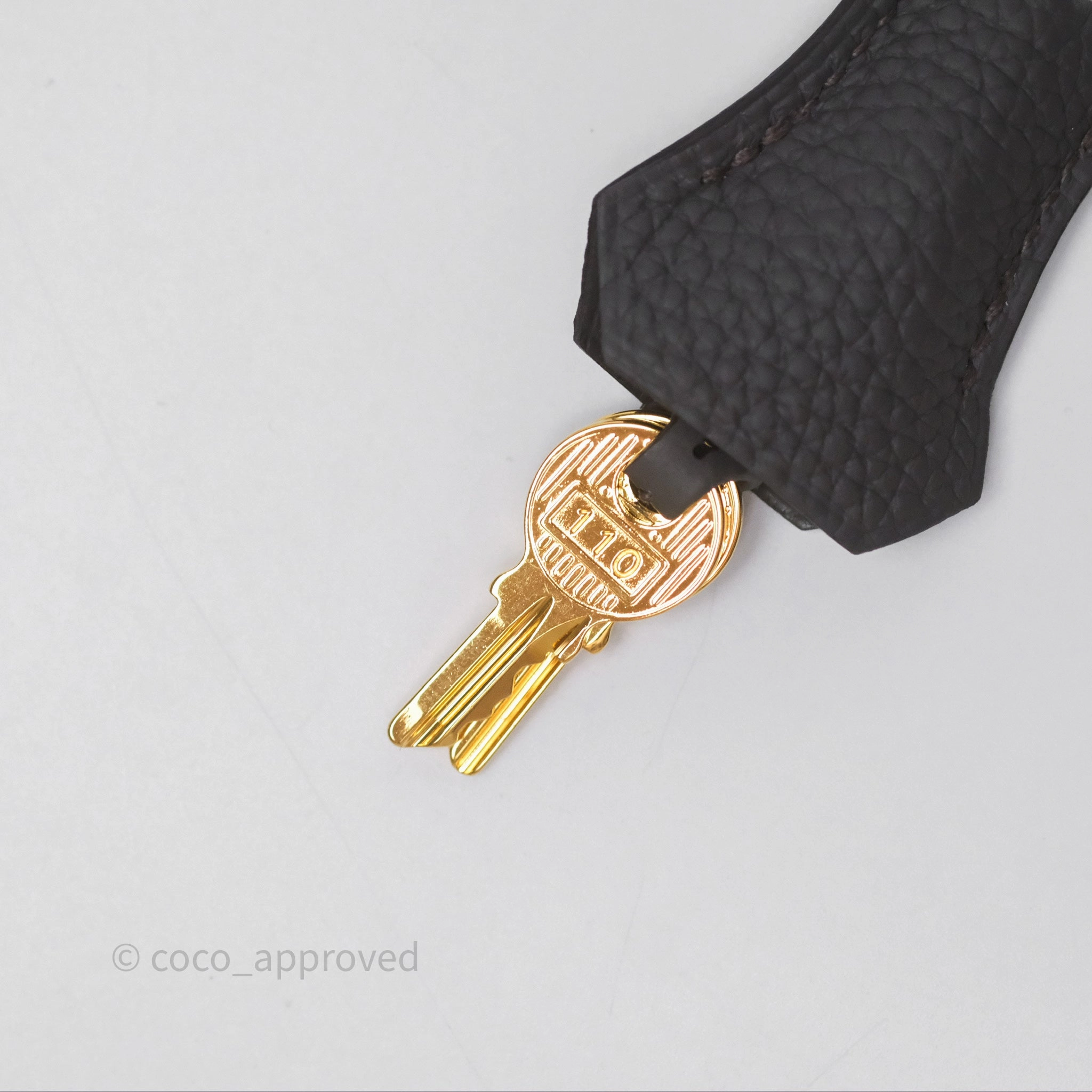 Herms Kelly II 28 Retourne Etain 8F Togo Gold Hardware