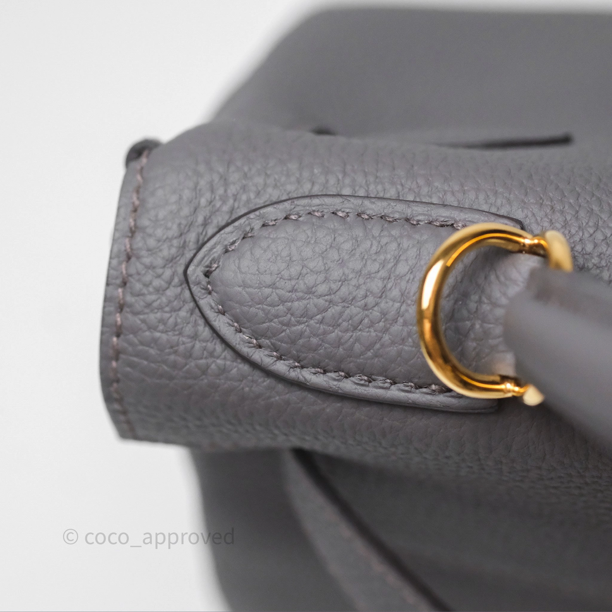 Herms Kelly II 28 Retourne Etain 8F Togo Gold Hardware