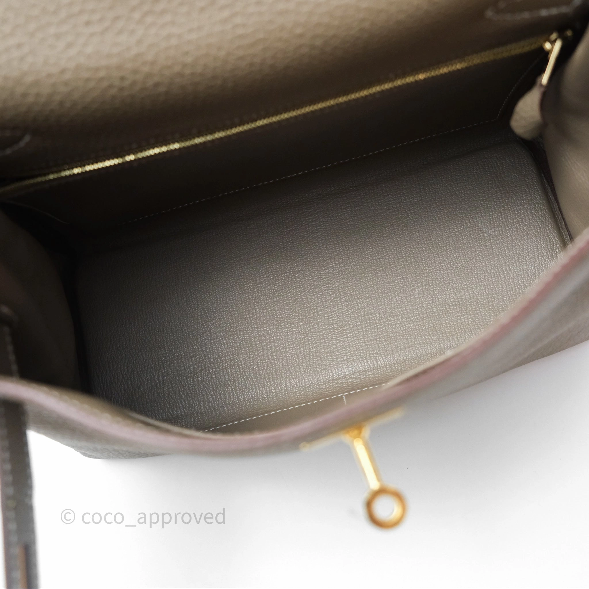 Herms Kelly II 28 Retourne Etoupe 18 Clemence Gold Hardware