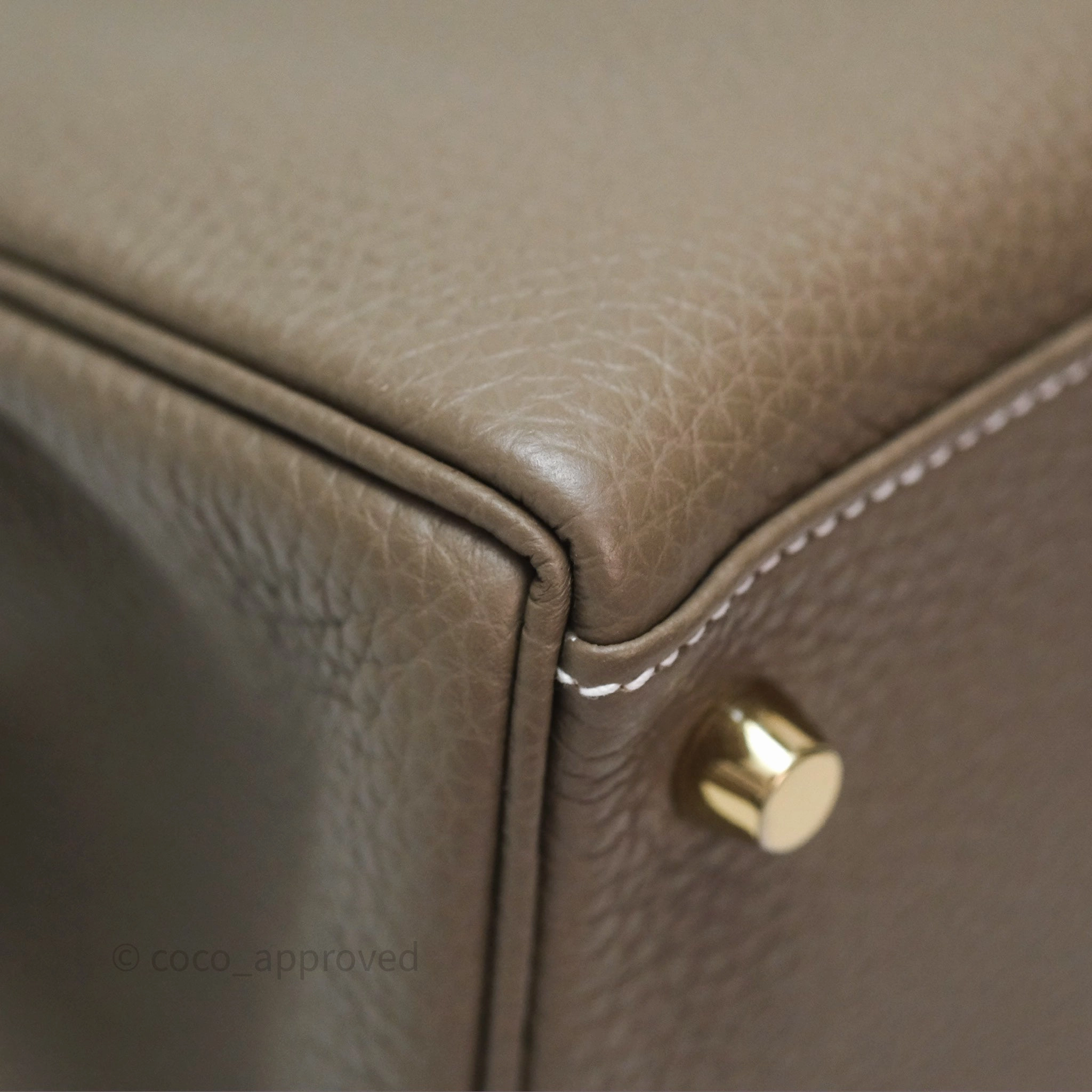 Herms Kelly II 28 Retourne Etoupe 18 Clemence Gold Hardware