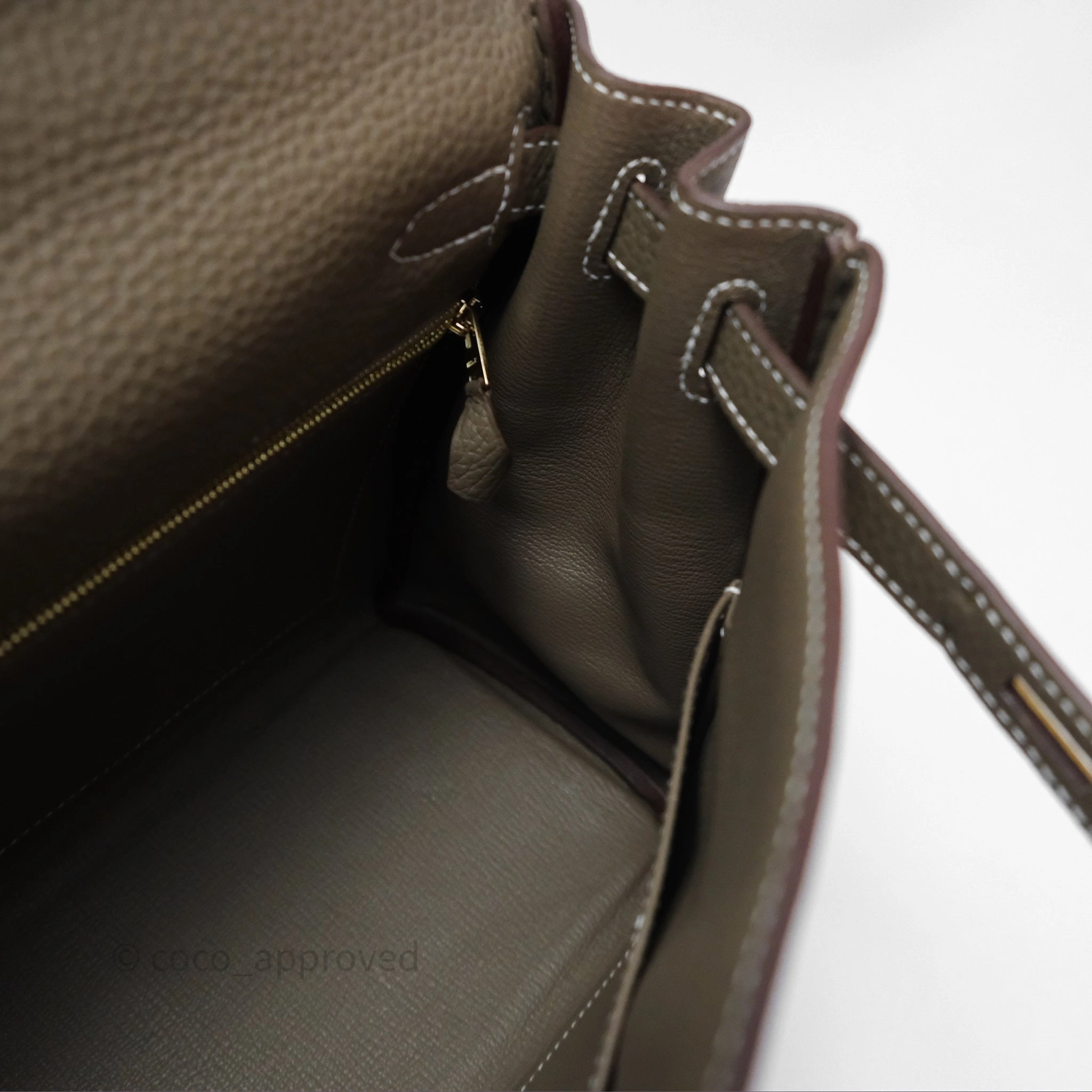 Herms Kelly II 28 Retourne Etoupe 18 Clemence Gold Hardware
