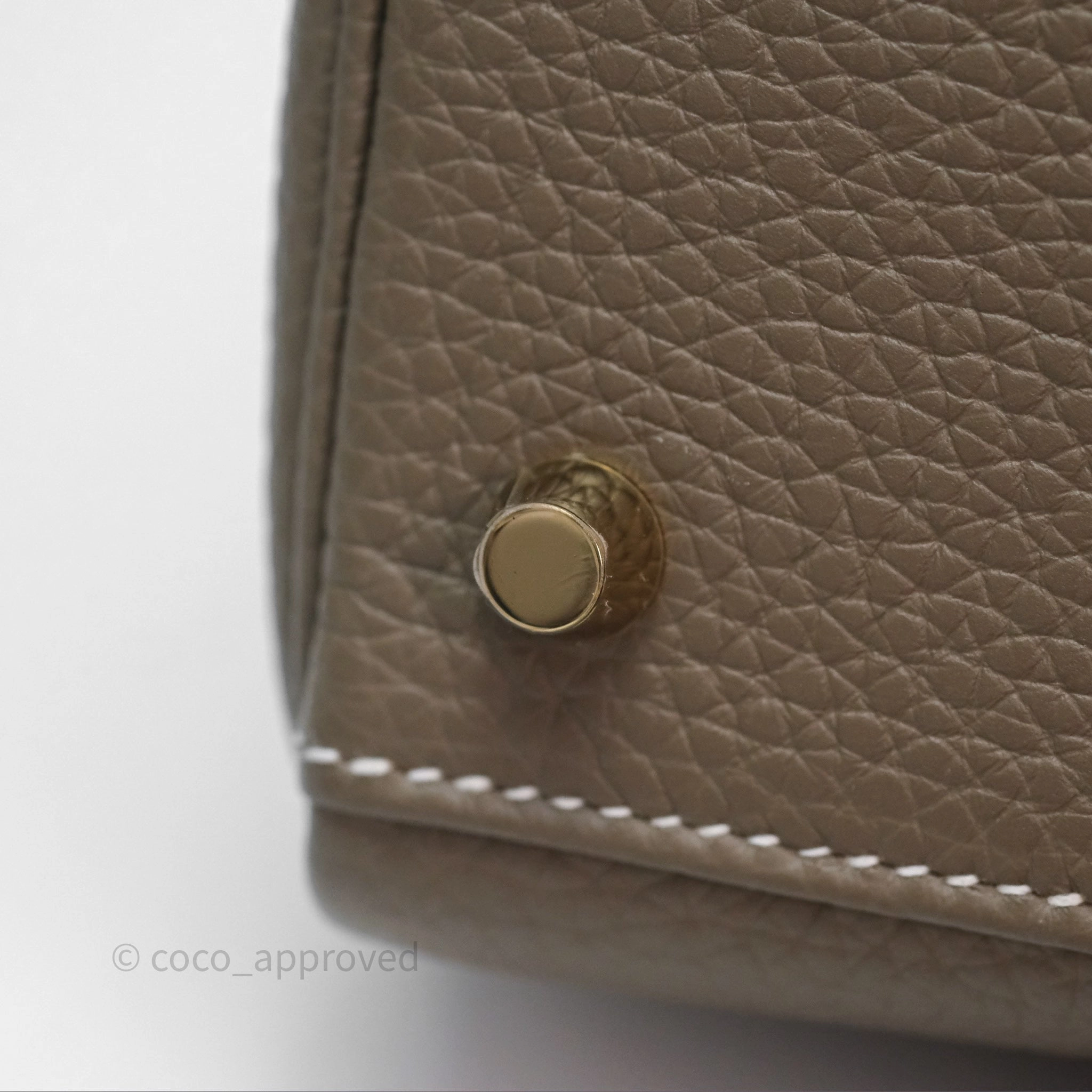 Herms Kelly II 28 Retourne Etoupe 18 Clemence Gold Hardware