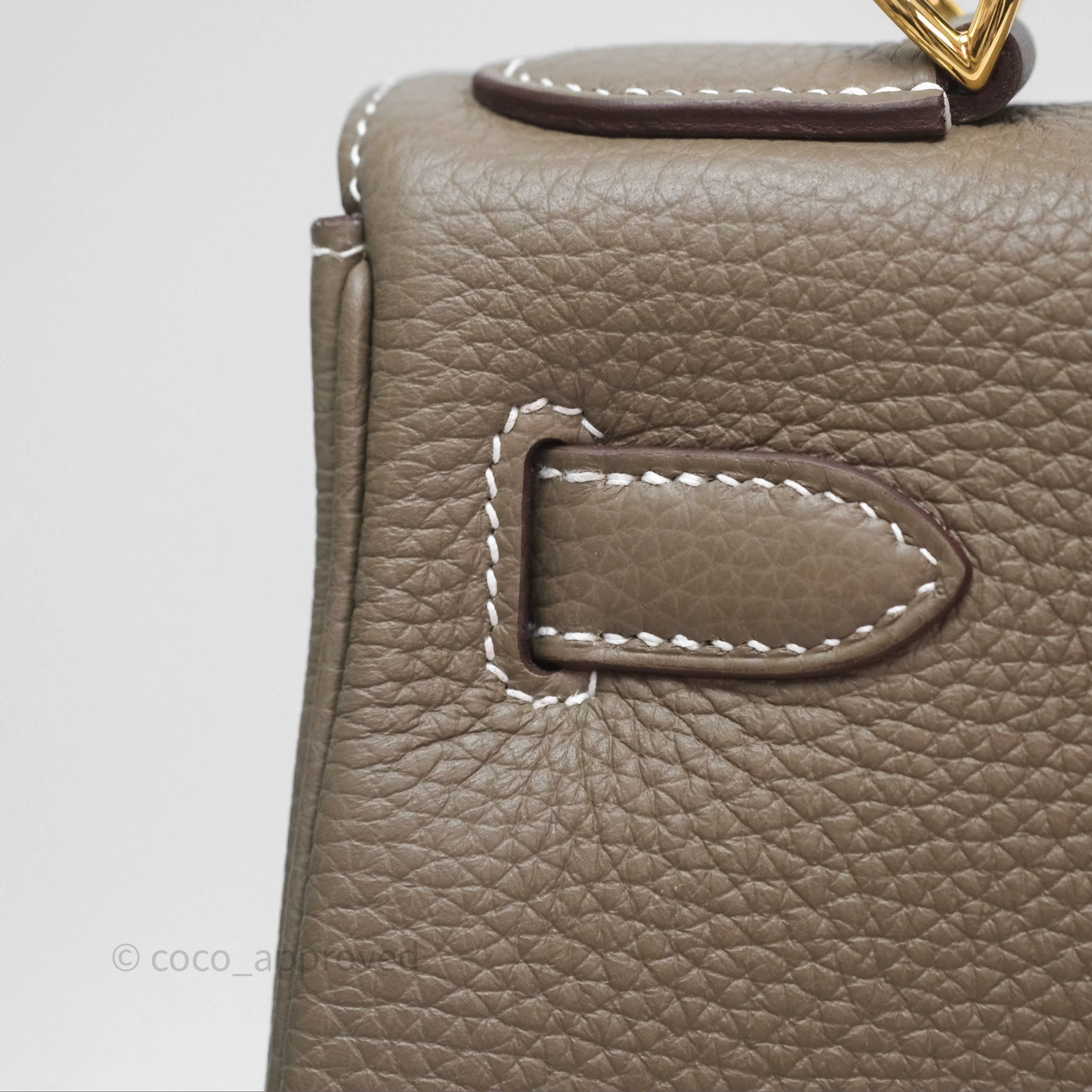 Herms Kelly II 28 Retourne Etoupe 18 Clemence Gold Hardware