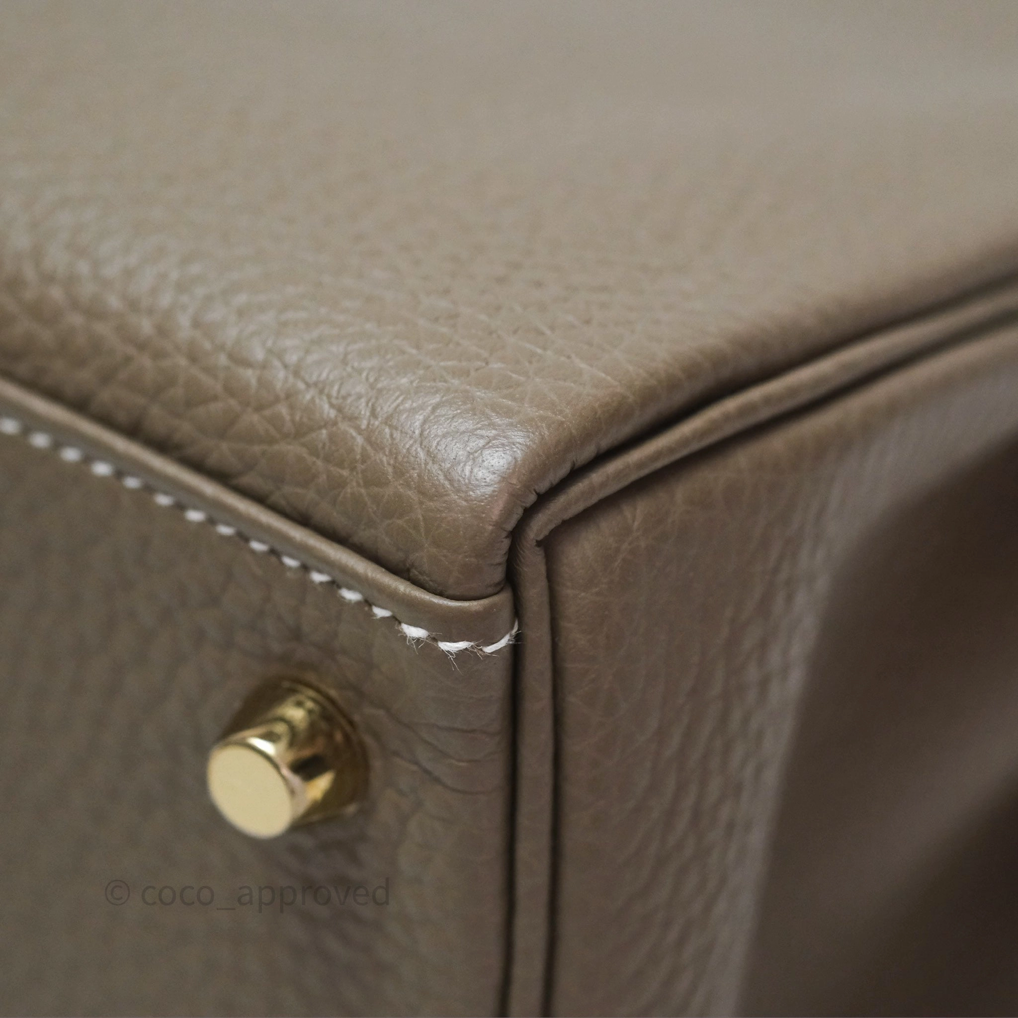 Herms Kelly II 28 Retourne Etoupe 18 Clemence Gold Hardware