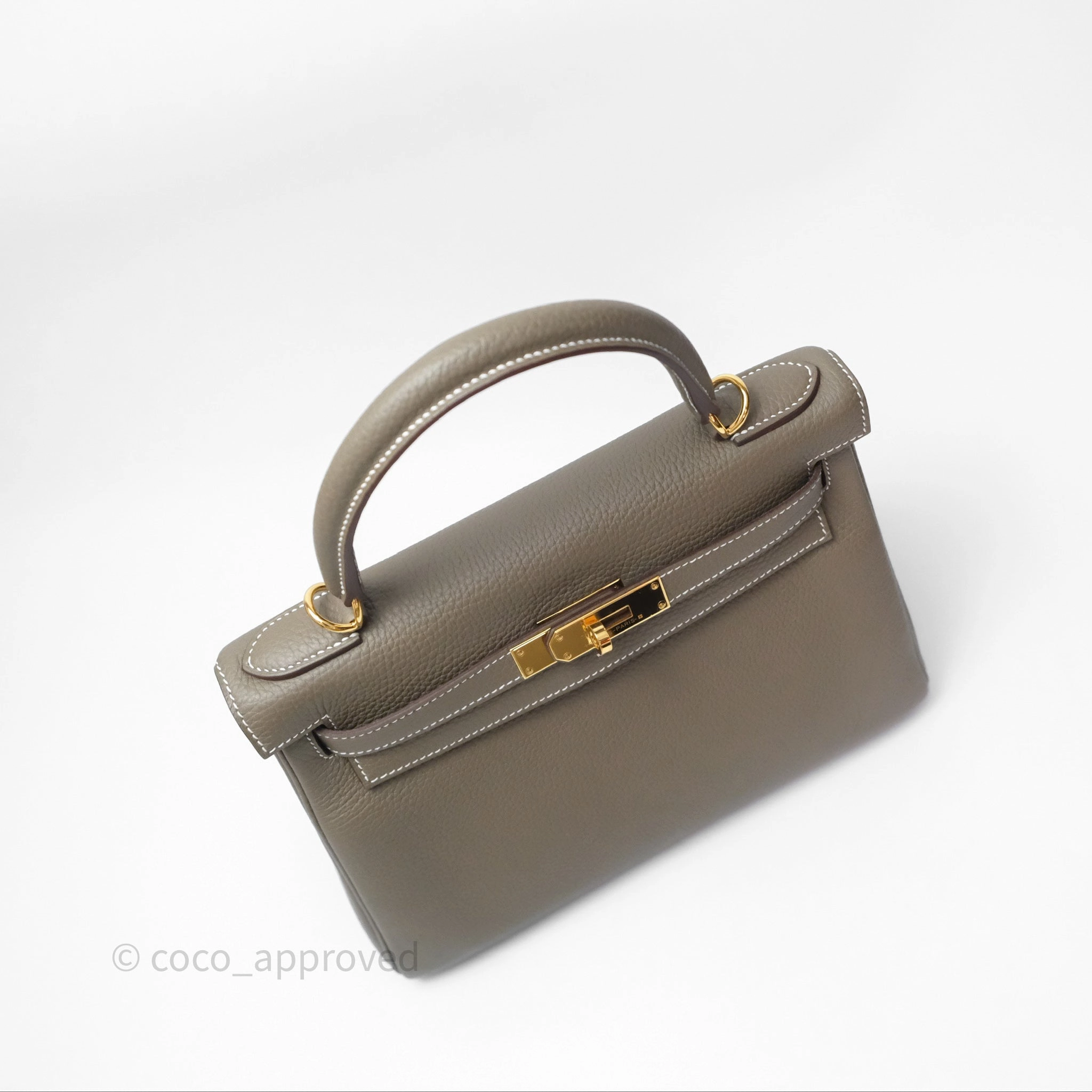 Herms Kelly II 28 Retourne Etoupe 18 Clemence Gold Hardware