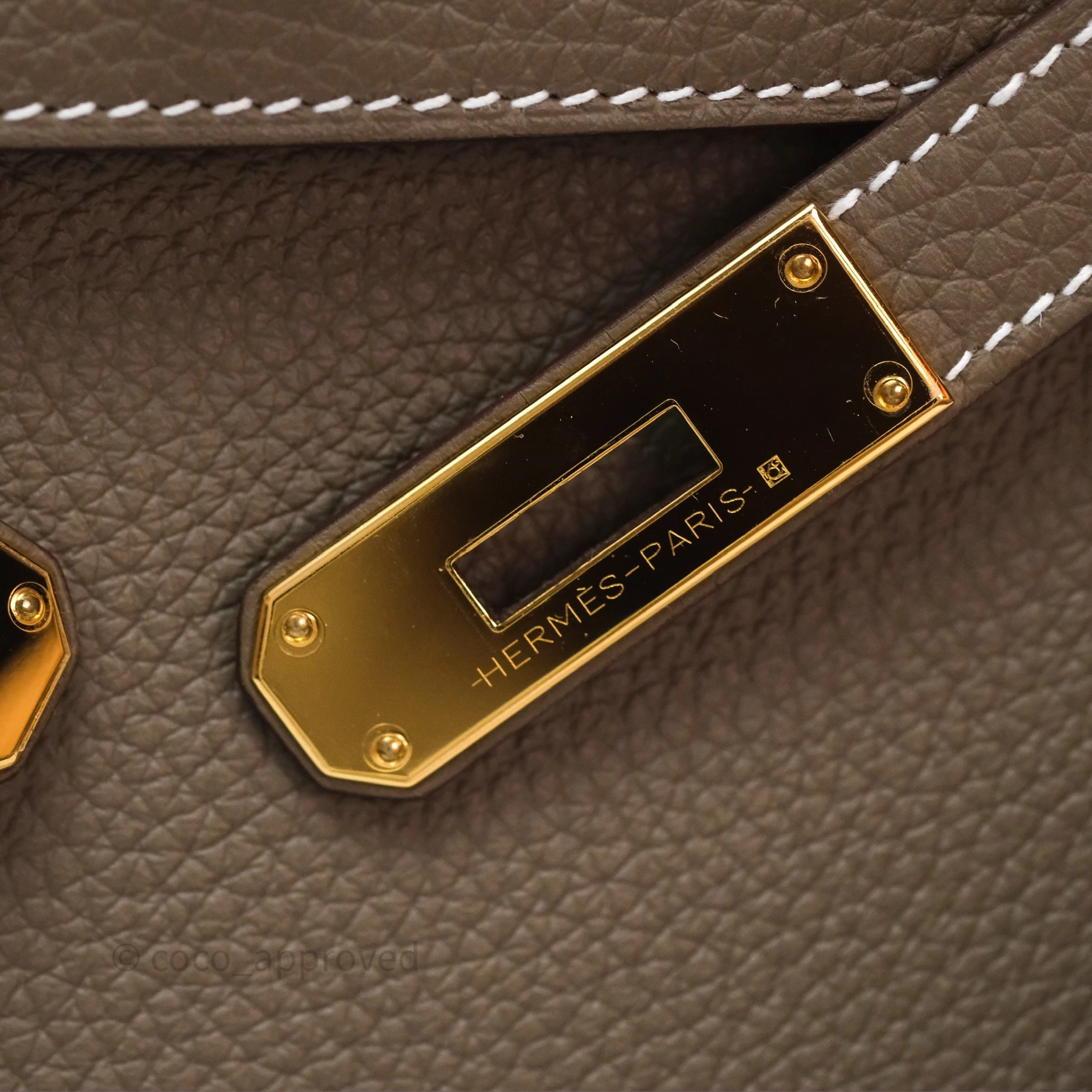 Herms Kelly II 28 Retourne Etoupe 18 Clemence Gold Hardware