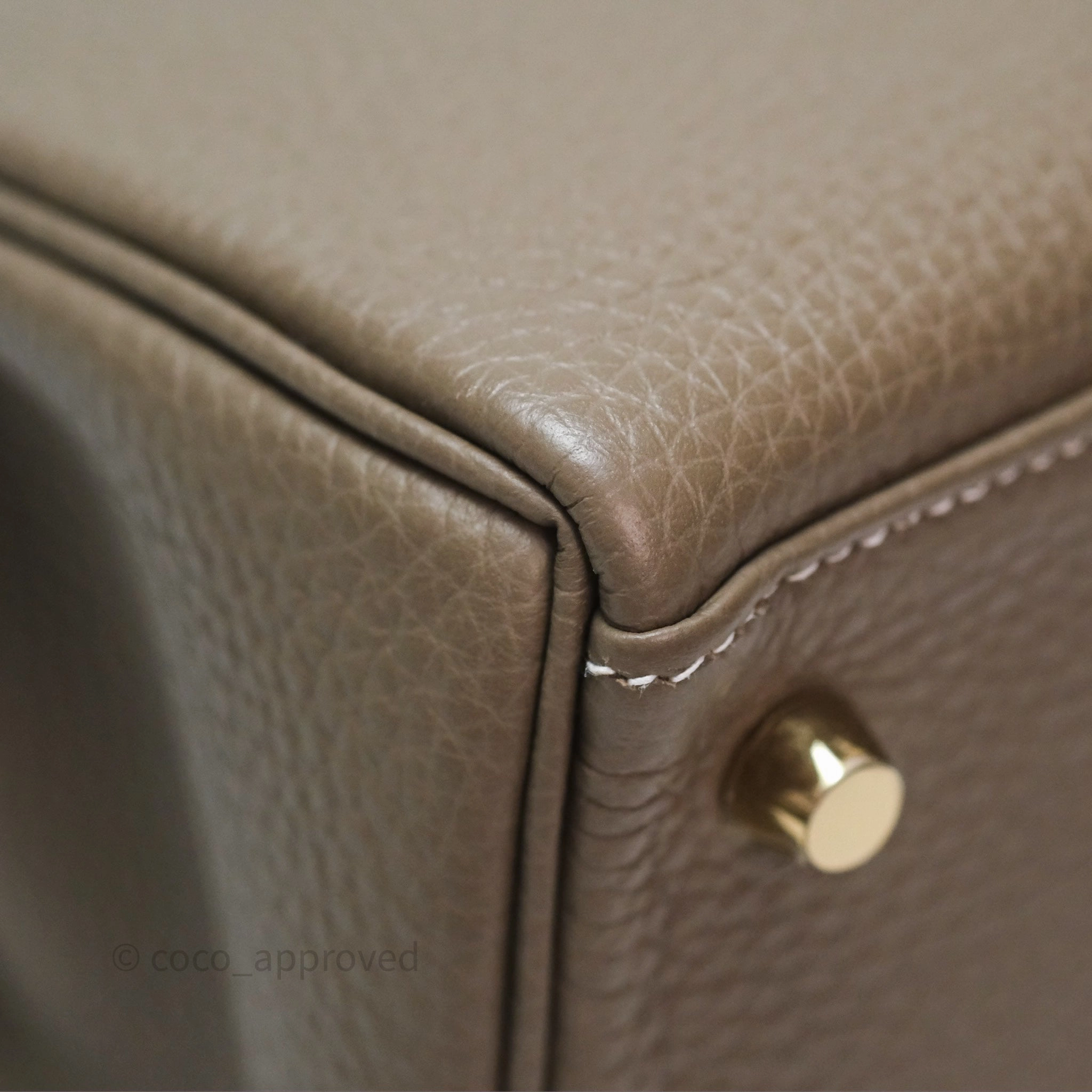 Herms Kelly II 28 Retourne Etoupe 18 Clemence Gold Hardware