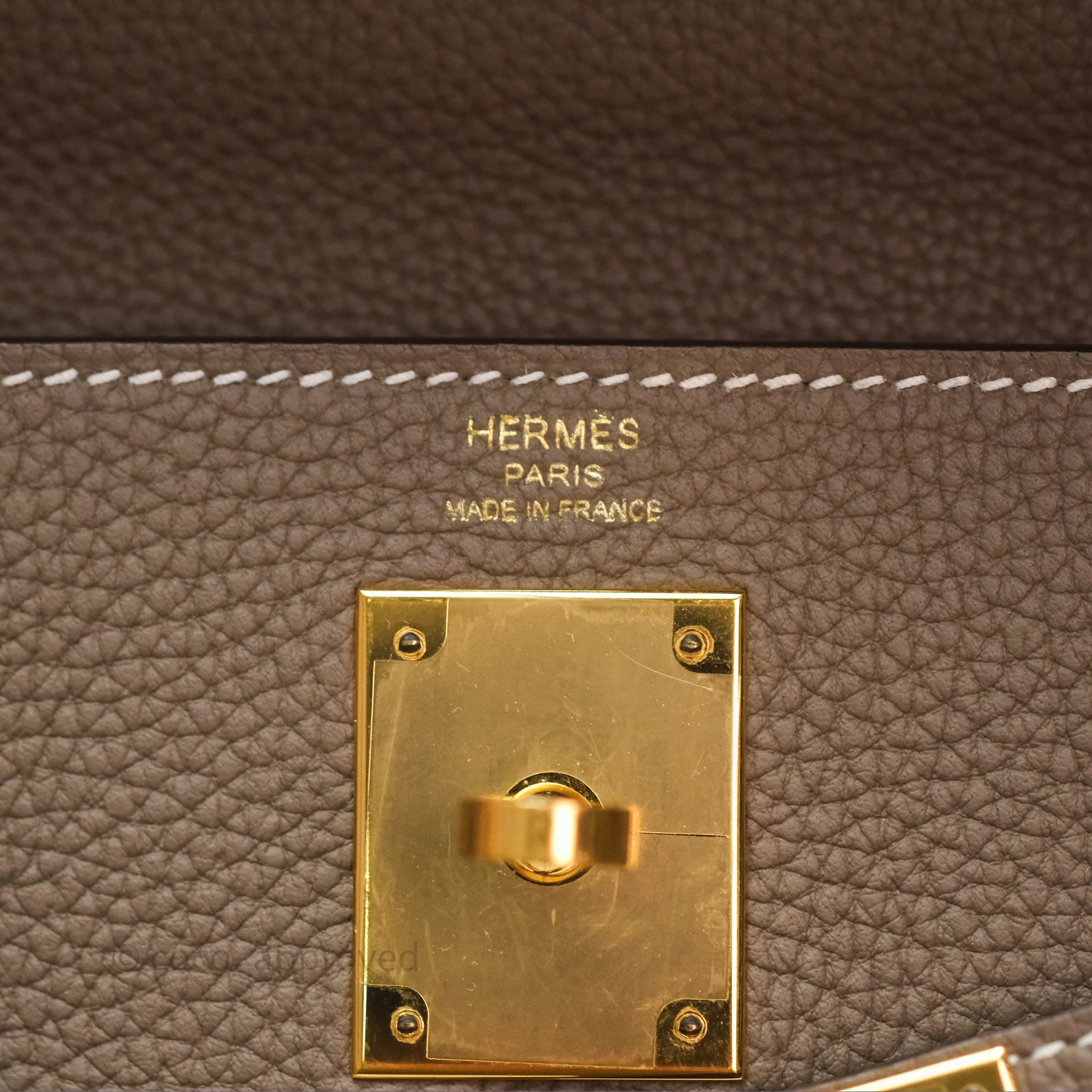 Herms Kelly II 28 Retourne Etoupe 18 Togo Gold Hardware