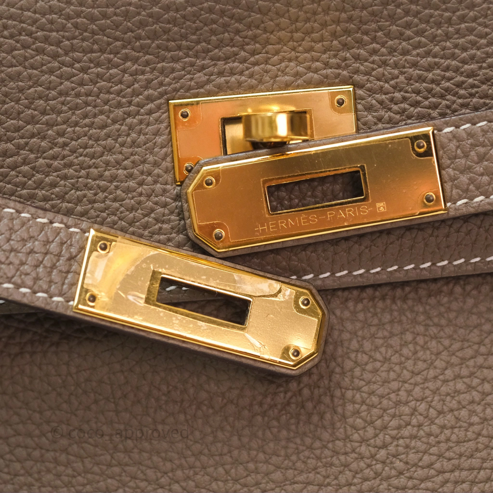 Herms Kelly II 28 Retourne Etoupe 18 Togo Gold Hardware