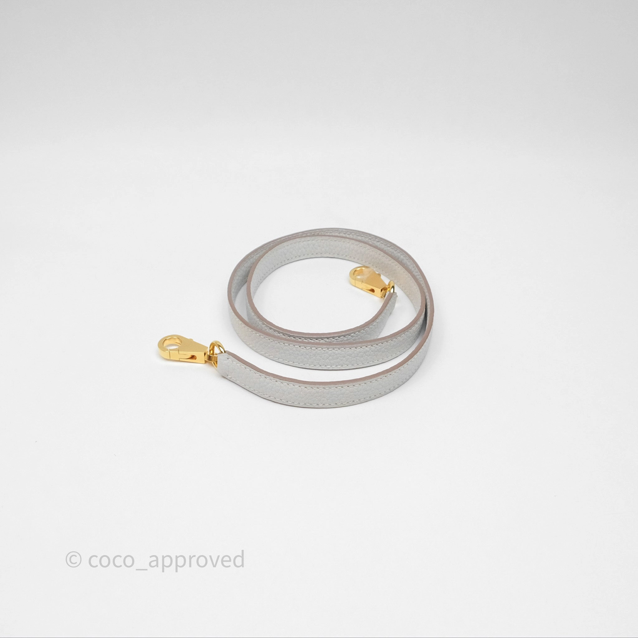 Herms Kelly II 28 Retourne Gris Pale M4 Togo Gold Hardware