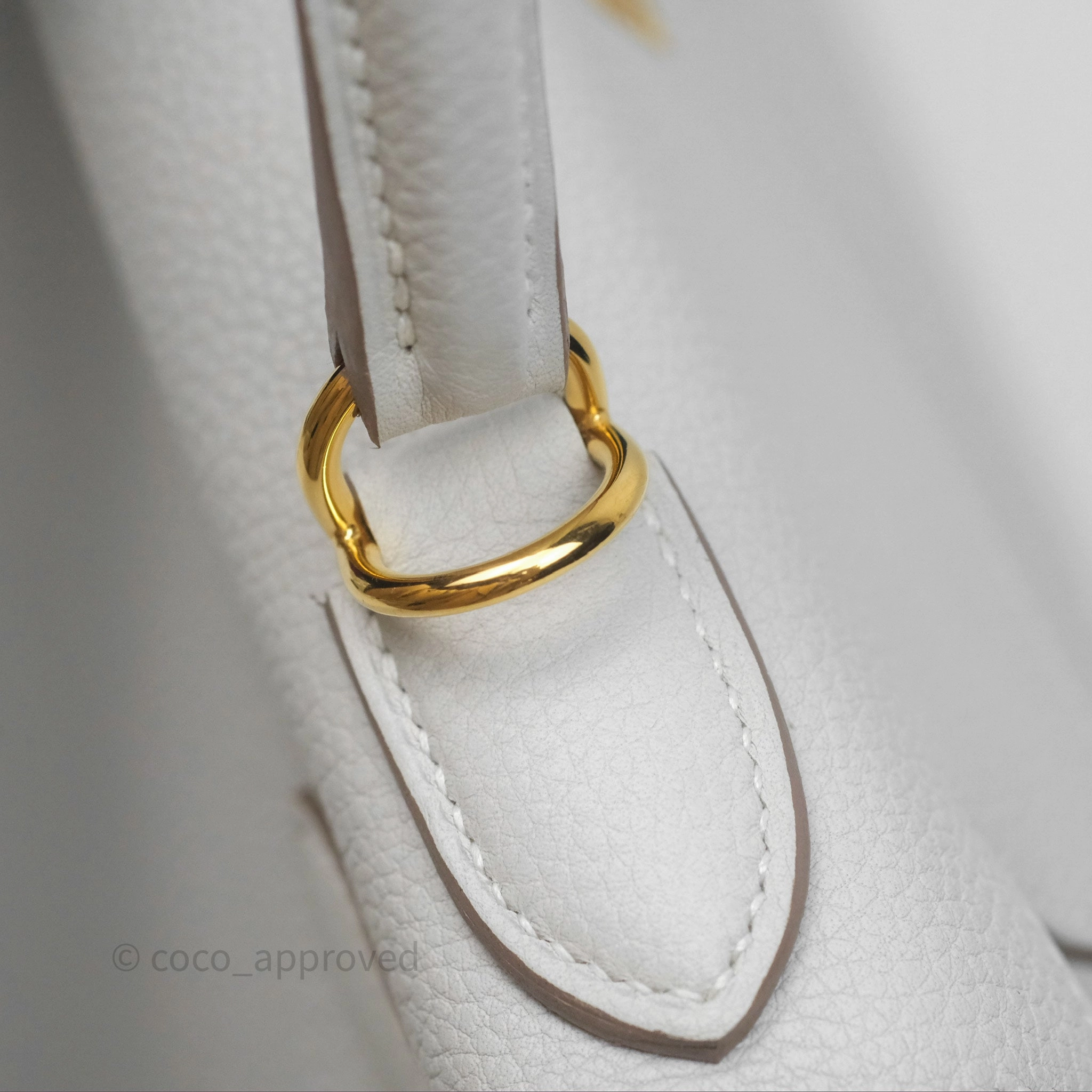 Herms Kelly II 28 Retourne Gris Pale M4 Togo Gold Hardware