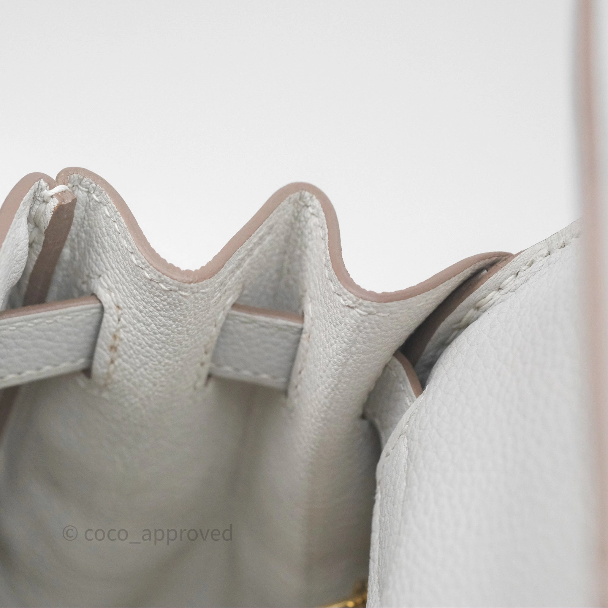 Herms Kelly II 28 Retourne Gris Pale M4 Togo Gold Hardware