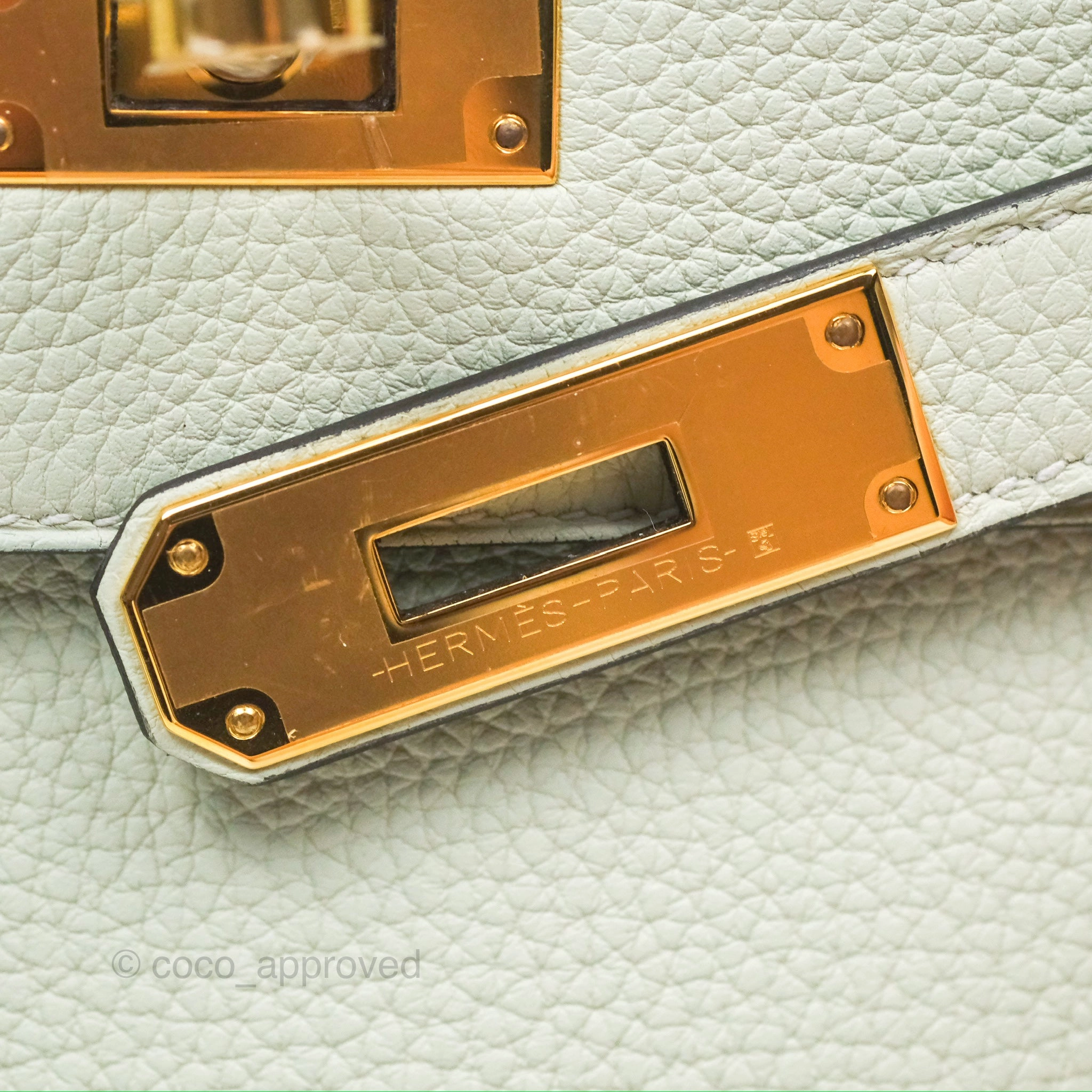 Herms Kelly II 28 Retourne Togo Gris Neve Gold Hardware