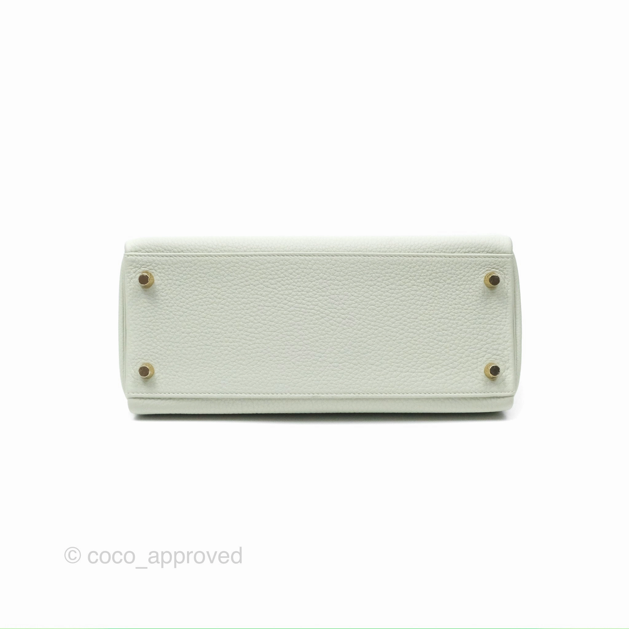 Herms Kelly II 28 Retourne Togo Gris Neve Gold Hardware