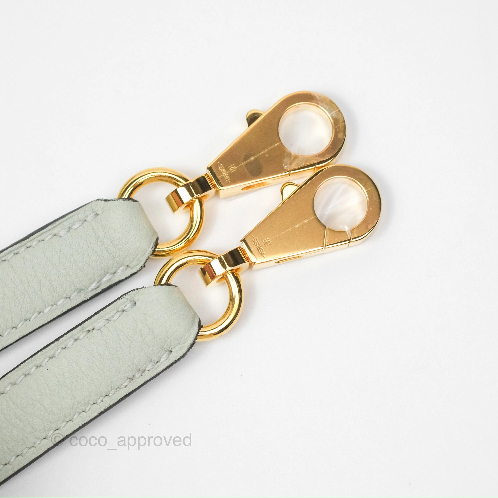 Herms Kelly II 28 Retourne Togo Gris Neve Gold Hardware