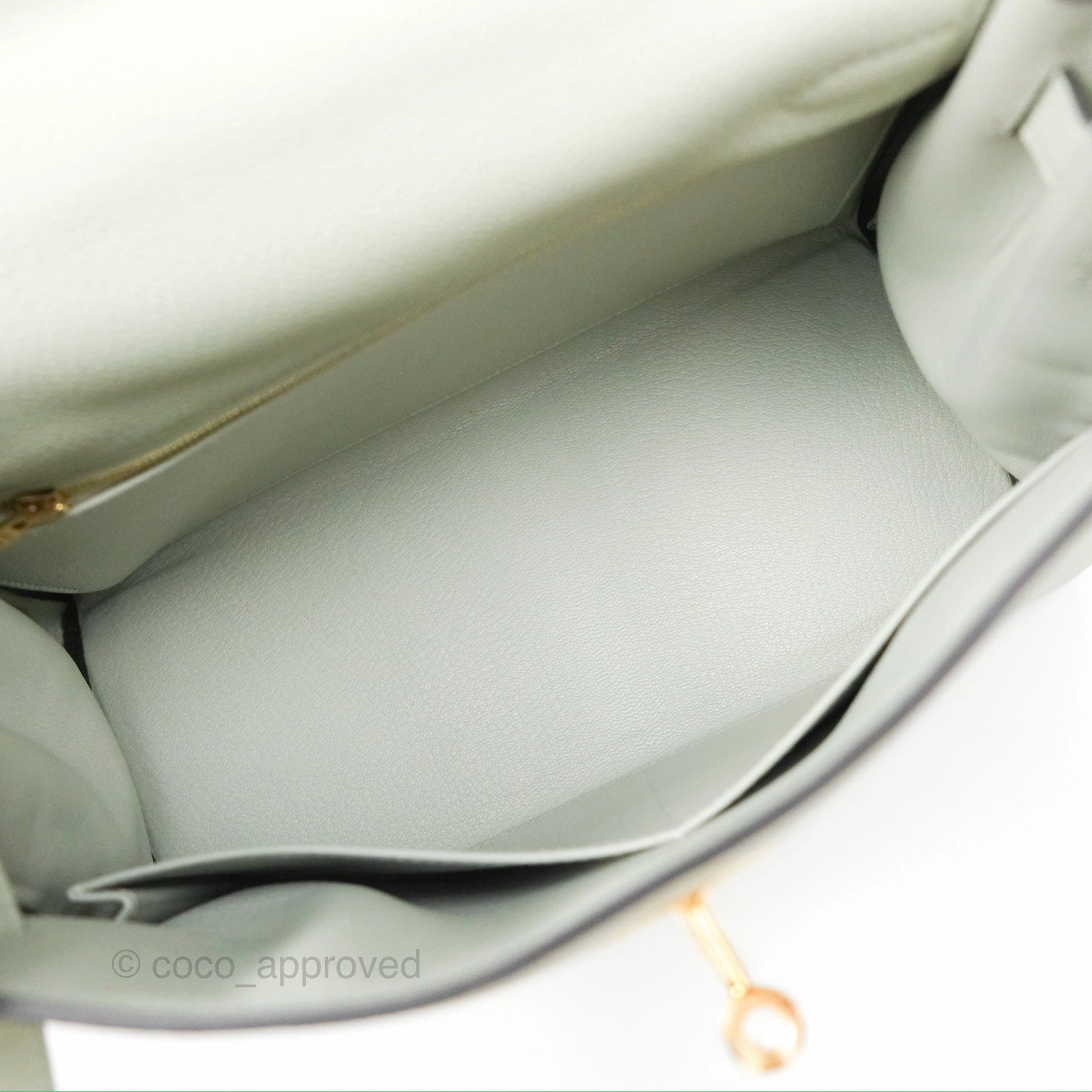 Herms Kelly II 28 Retourne Togo Gris Neve Gold Hardware