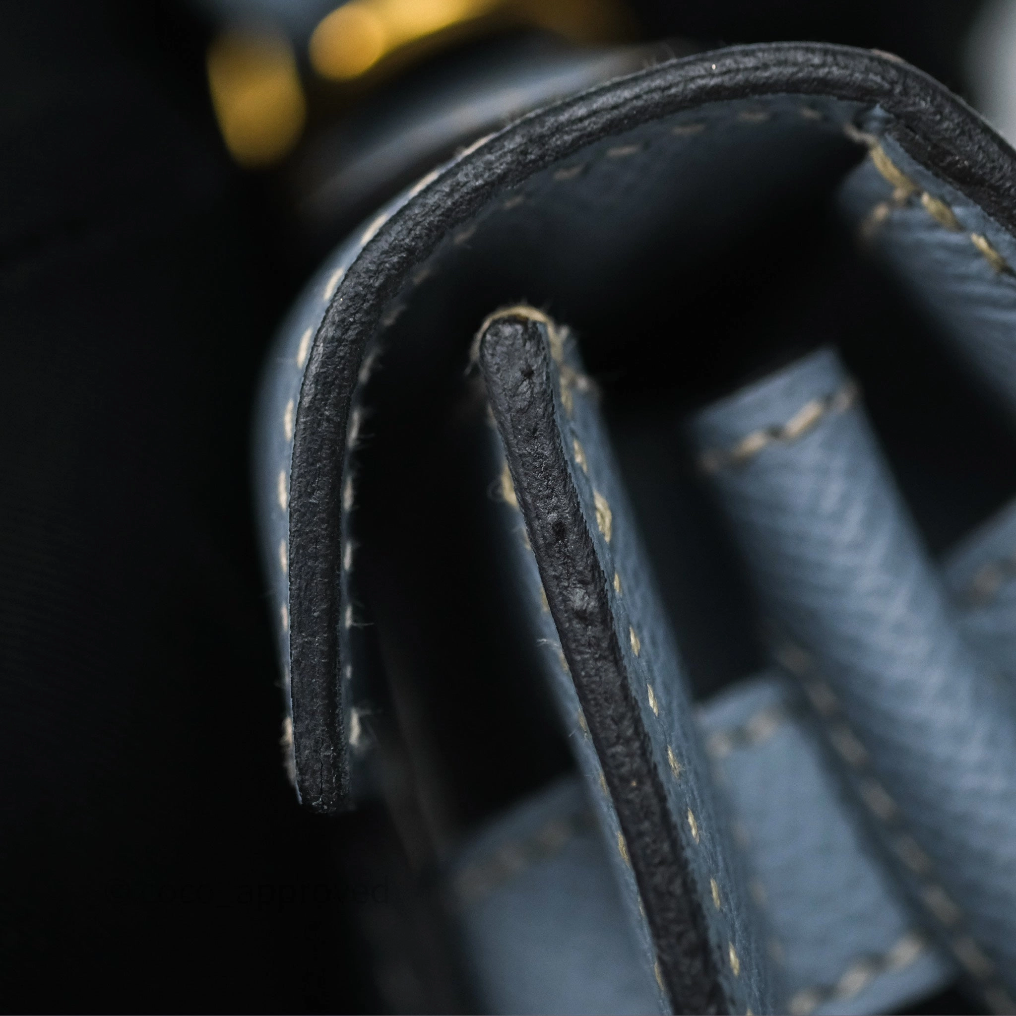 Herms Kelly II 28 Sellier Bleu Lin J7 Epsom Gold Hardware