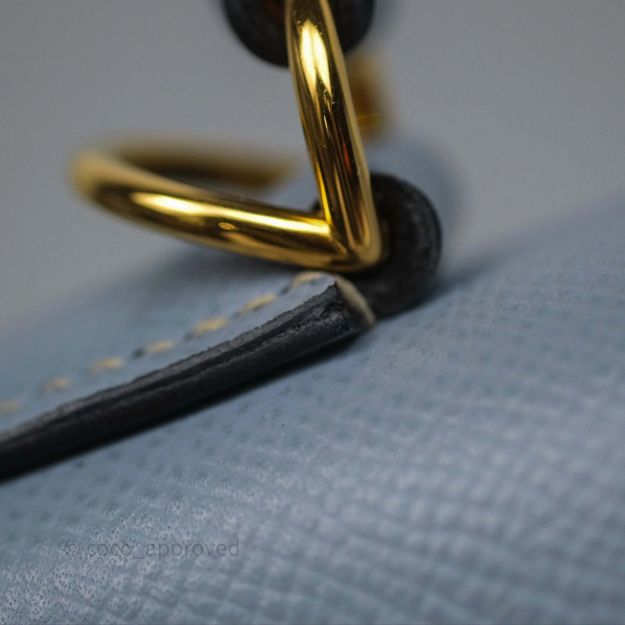 Herms Kelly II 28 Sellier Bleu Lin J7 Epsom Gold Hardware