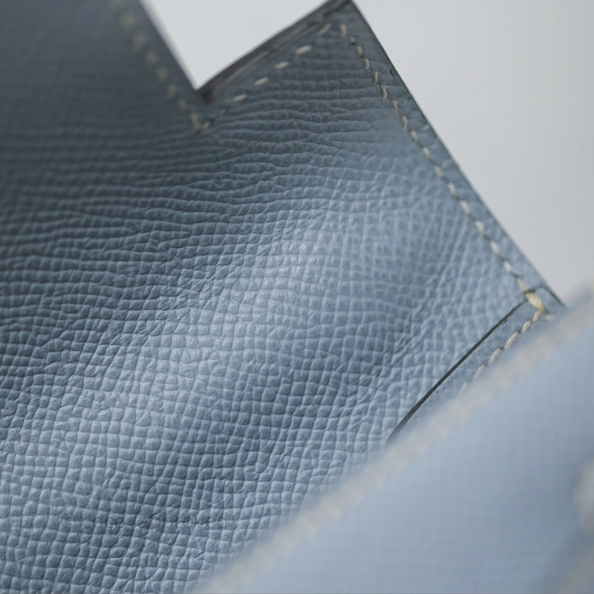Herms Kelly II 28 Sellier Bleu Lin J7 Epsom Gold Hardware
