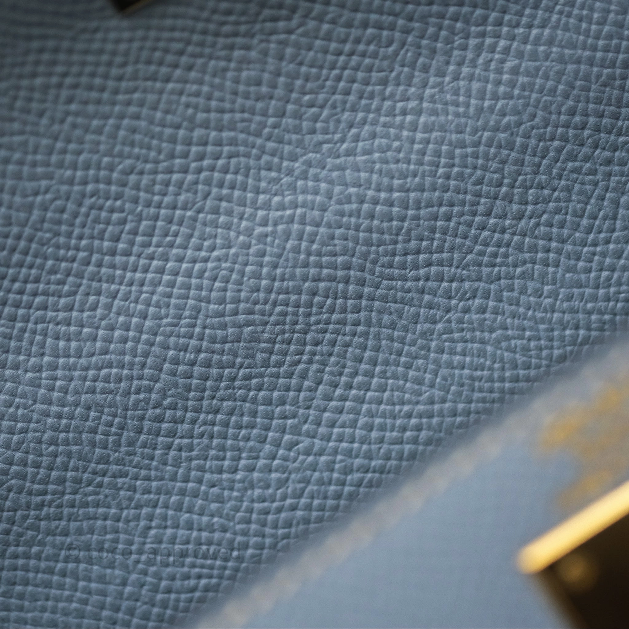 Herms Kelly II 28 Sellier Bleu Lin J7 Epsom Gold Hardware