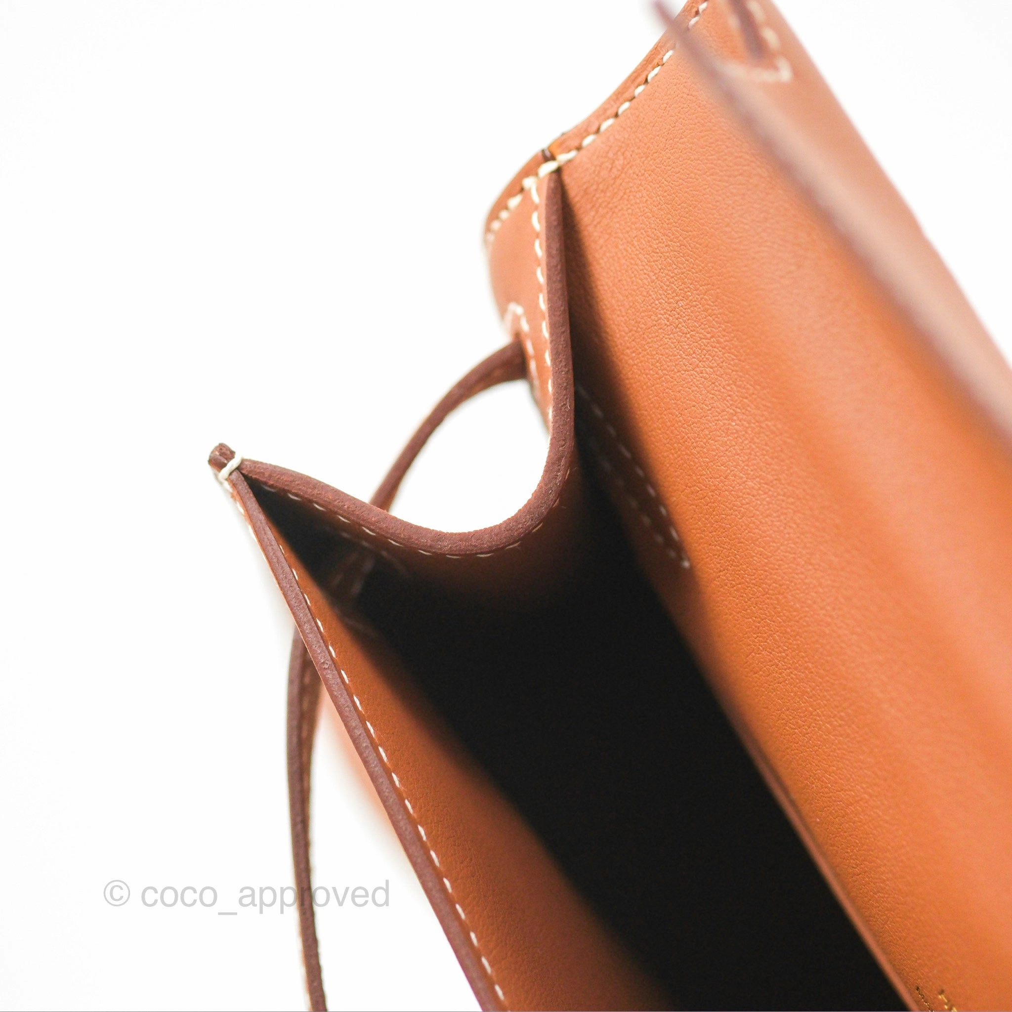 Herms Kelly Mini Pochette Gold Swift Gold Hardware