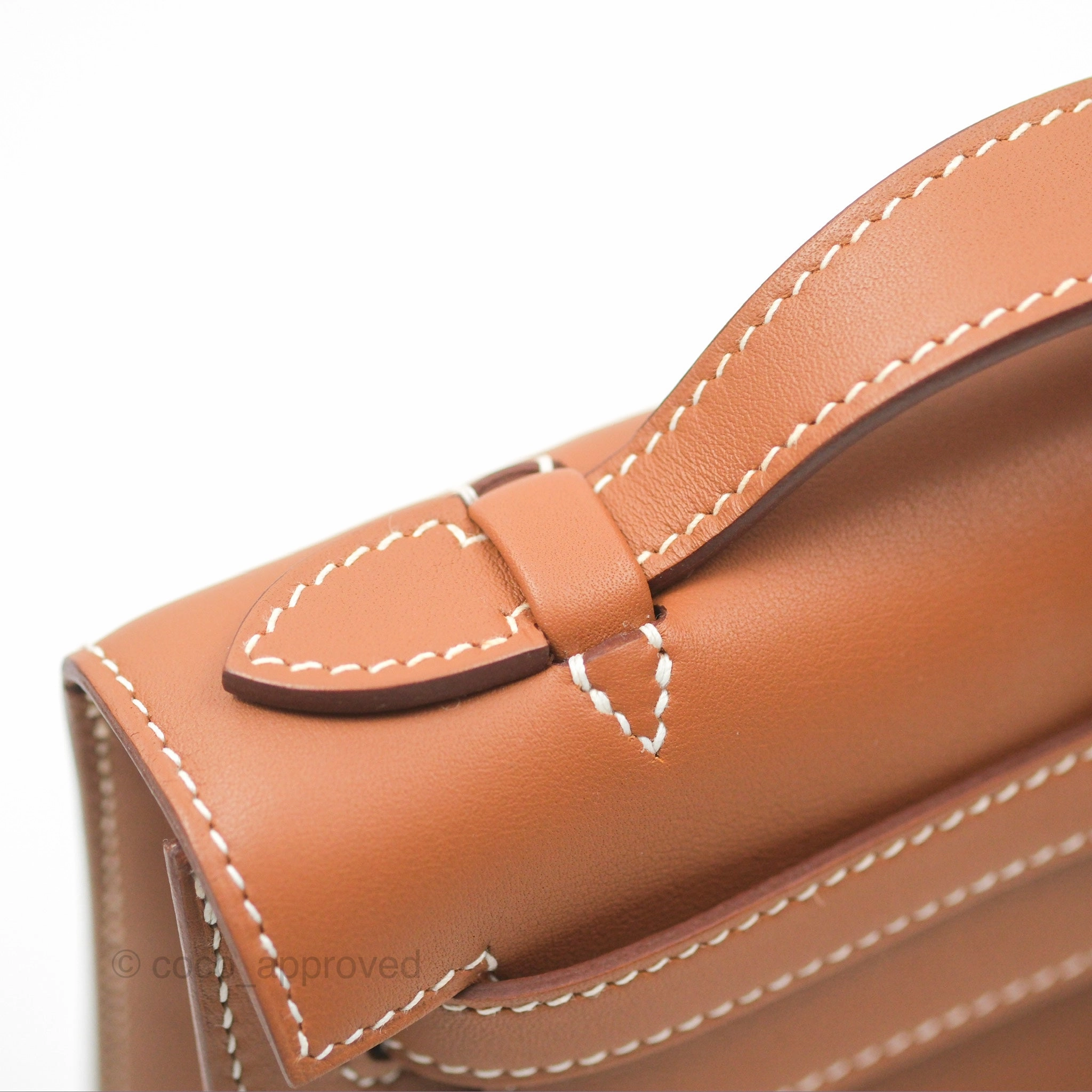 Herms Kelly Mini Pochette Gold Swift Gold Hardware
