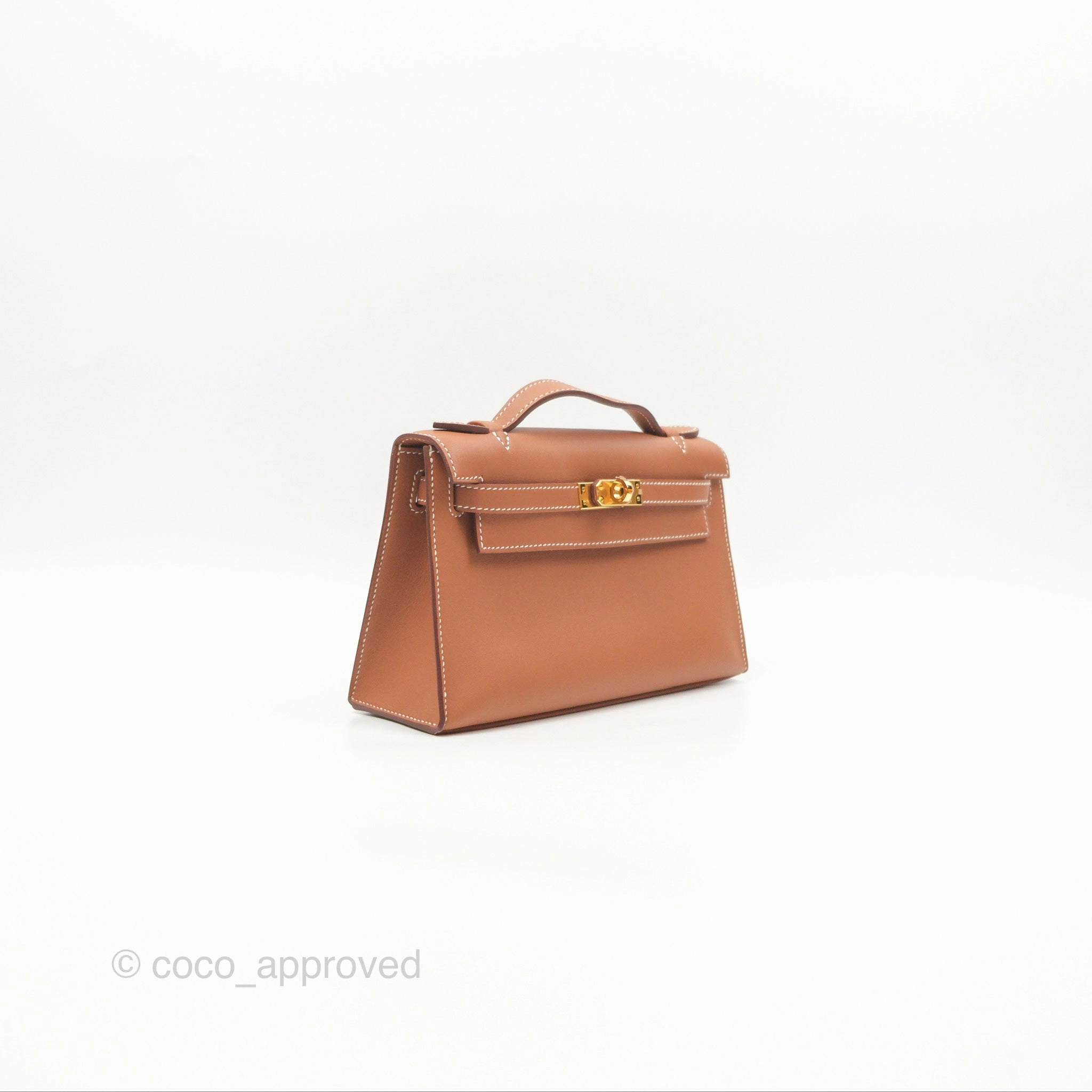 Herms Kelly Mini Pochette Gold Swift Gold Hardware