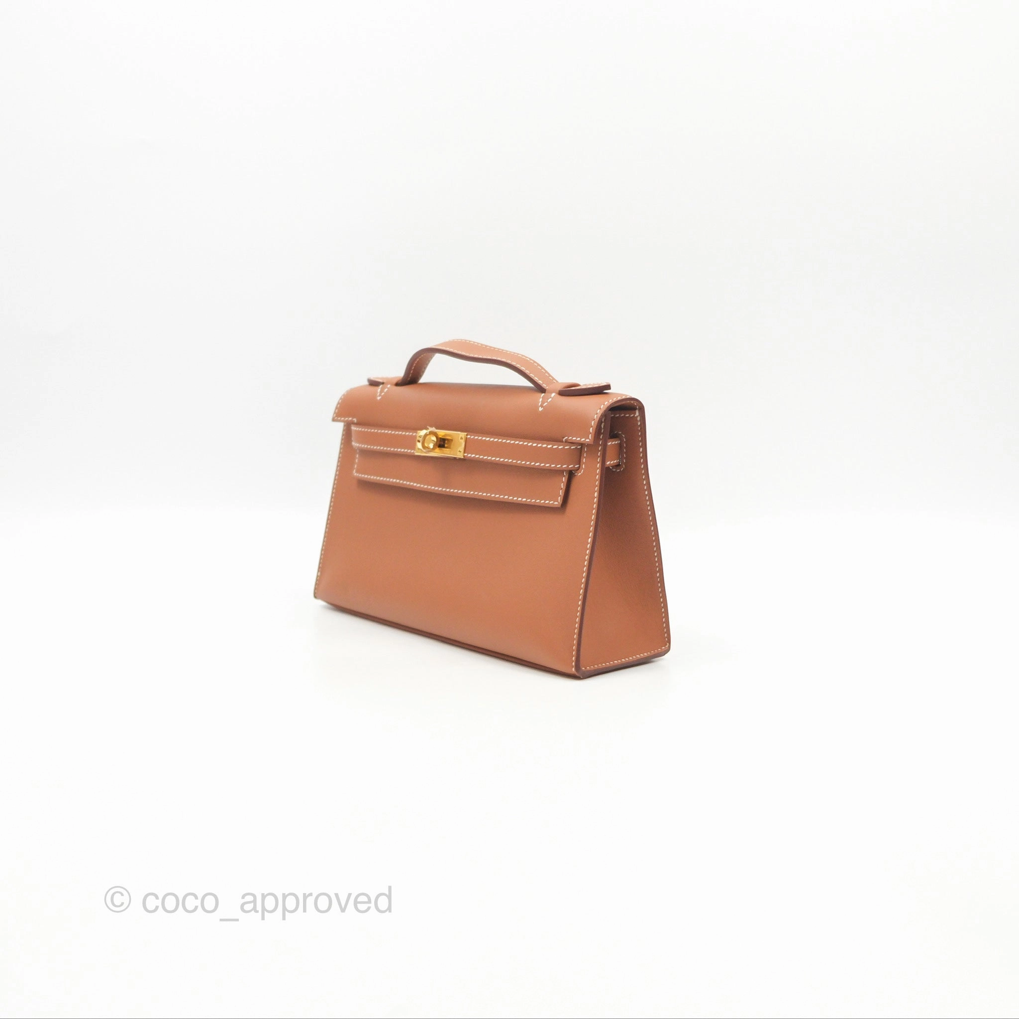 Herms Kelly Mini Pochette Gold Swift Gold Hardware
