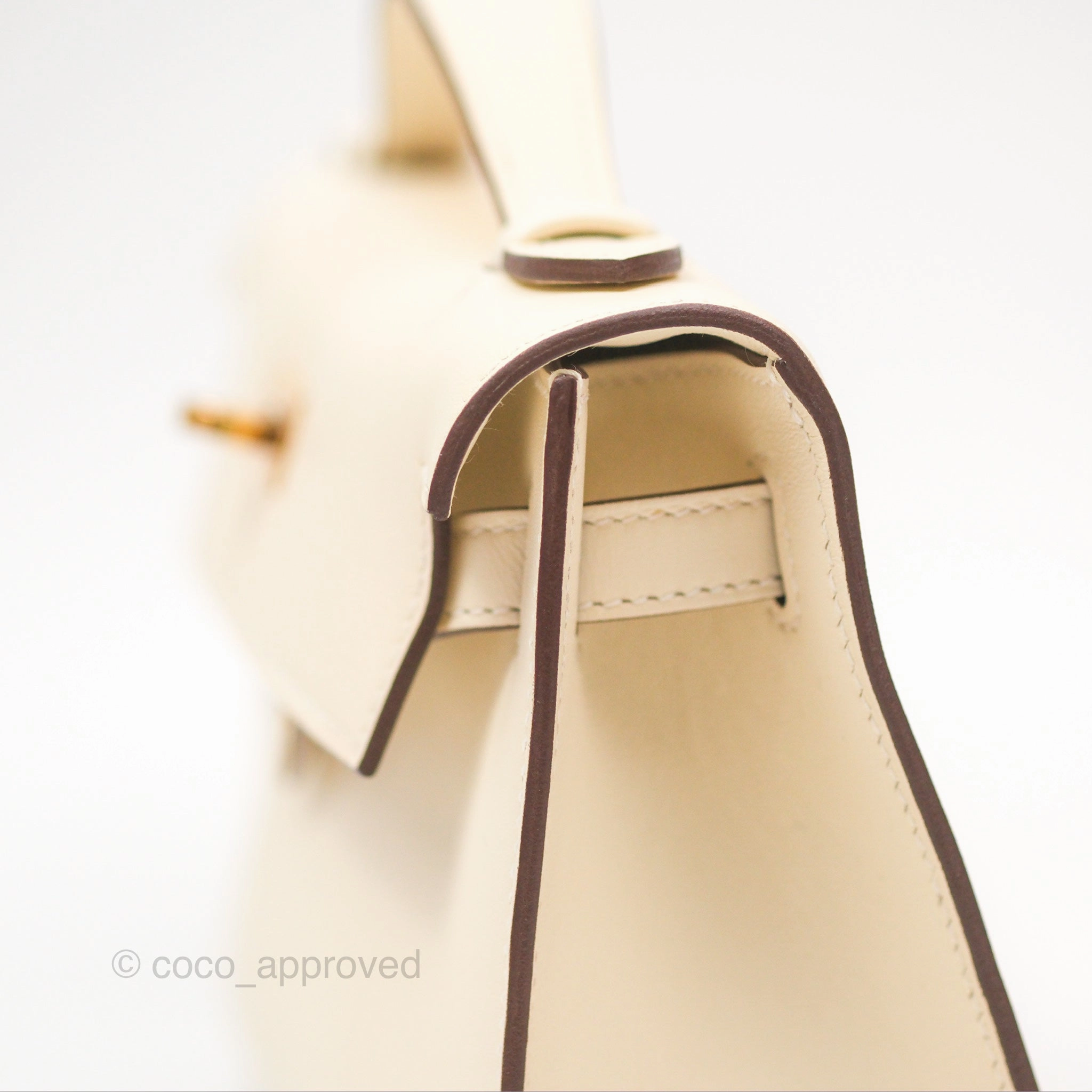 Herms Kelly Mini Pochette Nata I2 Swift Gold Hardware
