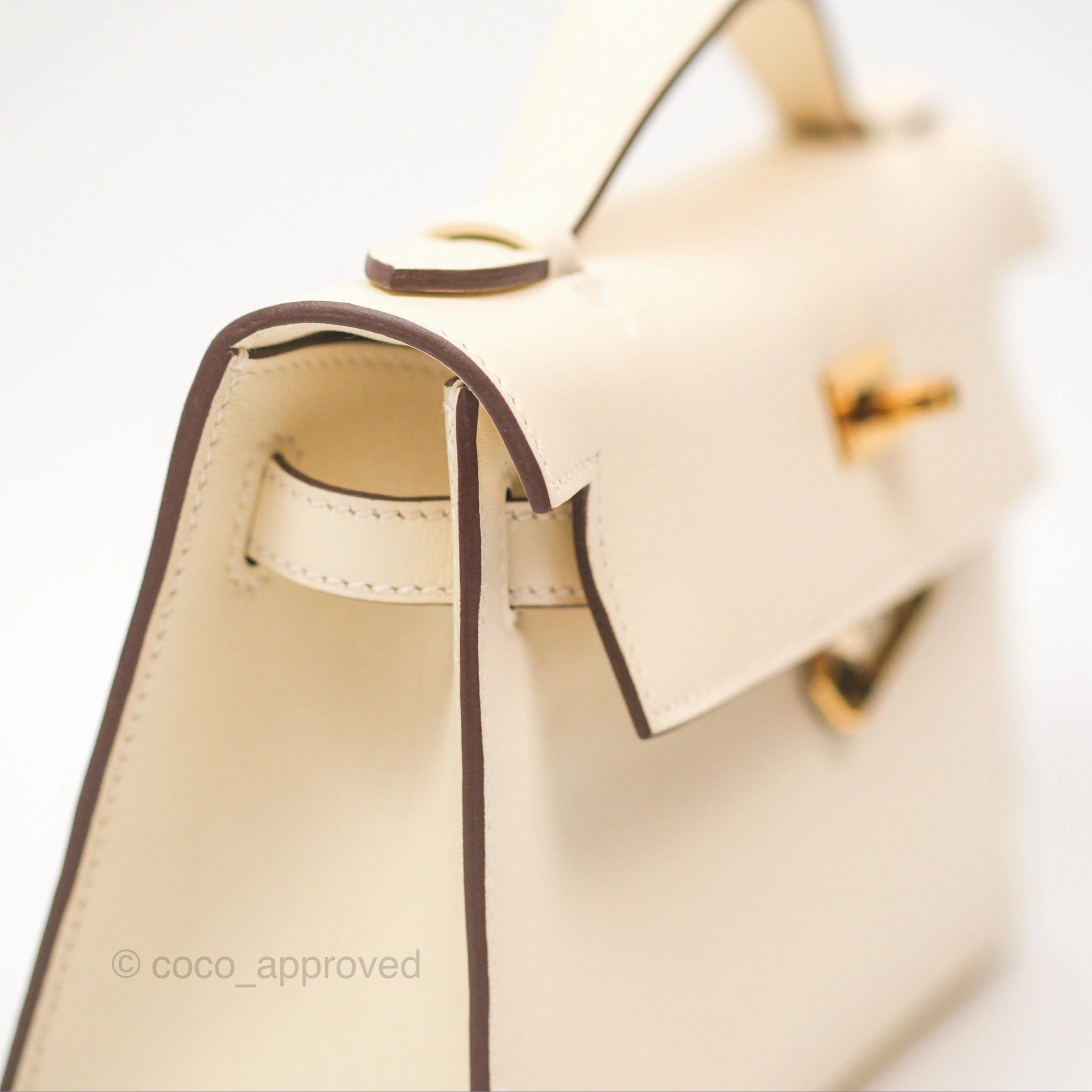 Herms Kelly Mini Pochette Nata I2 Swift Gold Hardware