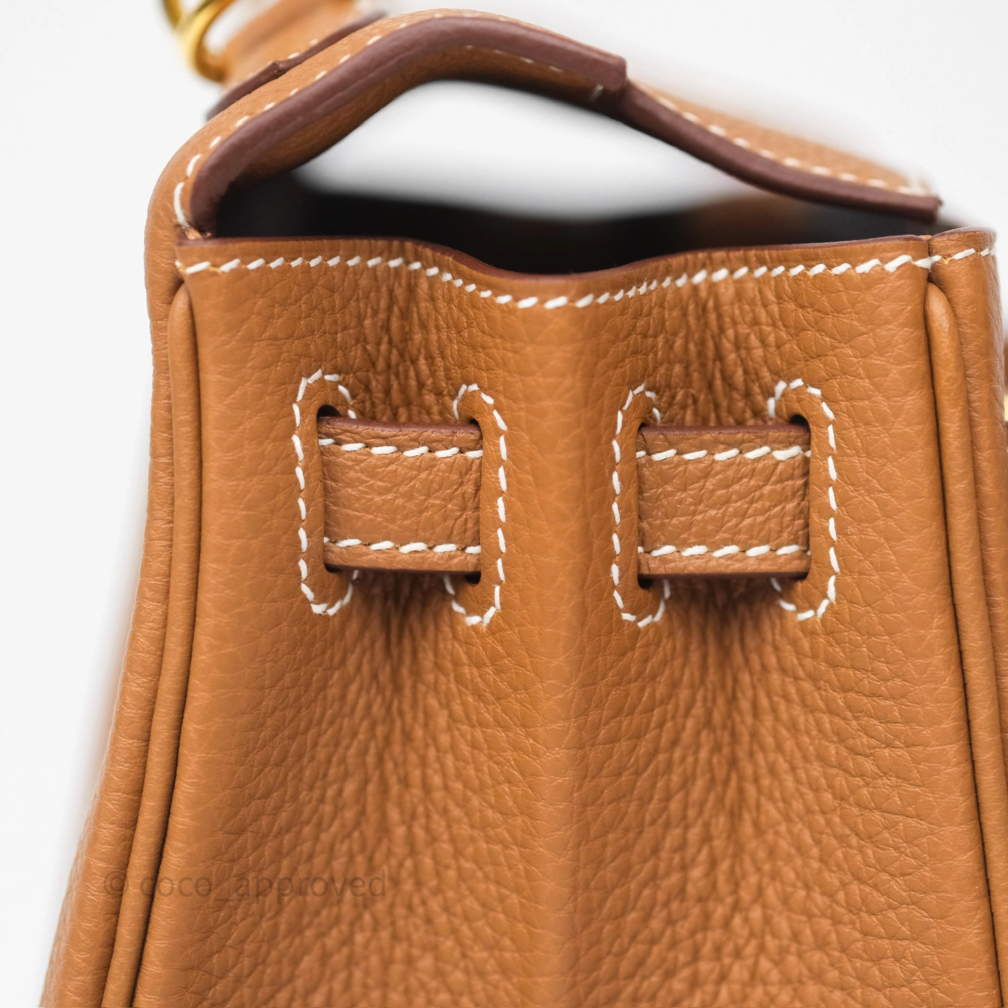 Herms Kelly Retourne 25 Gold Togo Gold Hardware