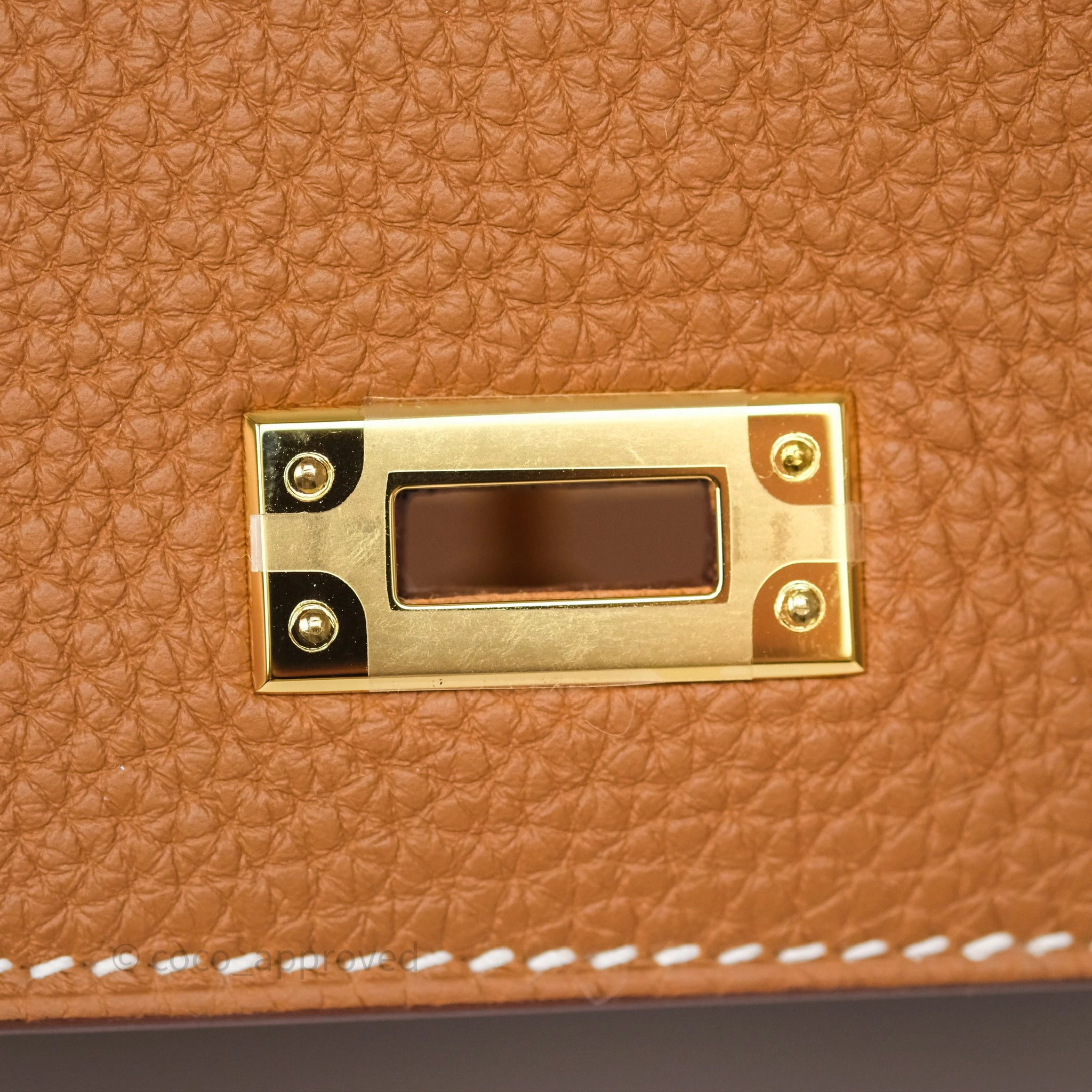 Herms Kelly Retourne 25 Gold Togo Gold Hardware