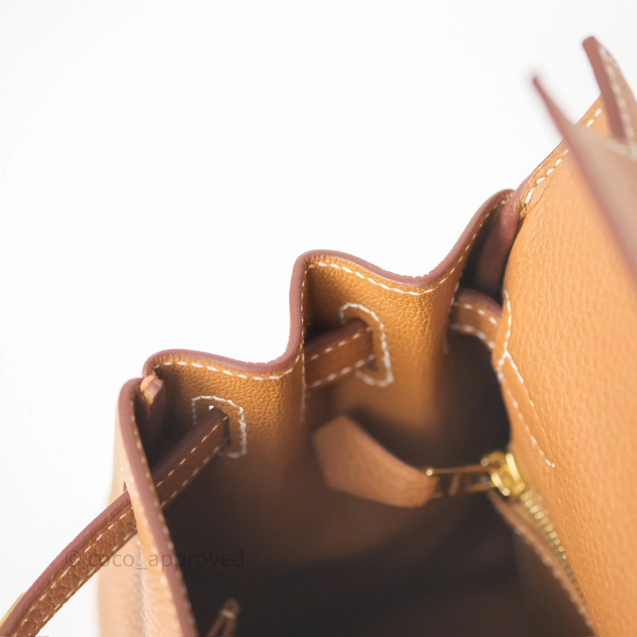 Herms Kelly Retourne 25 Gold Togo Gold Hardware