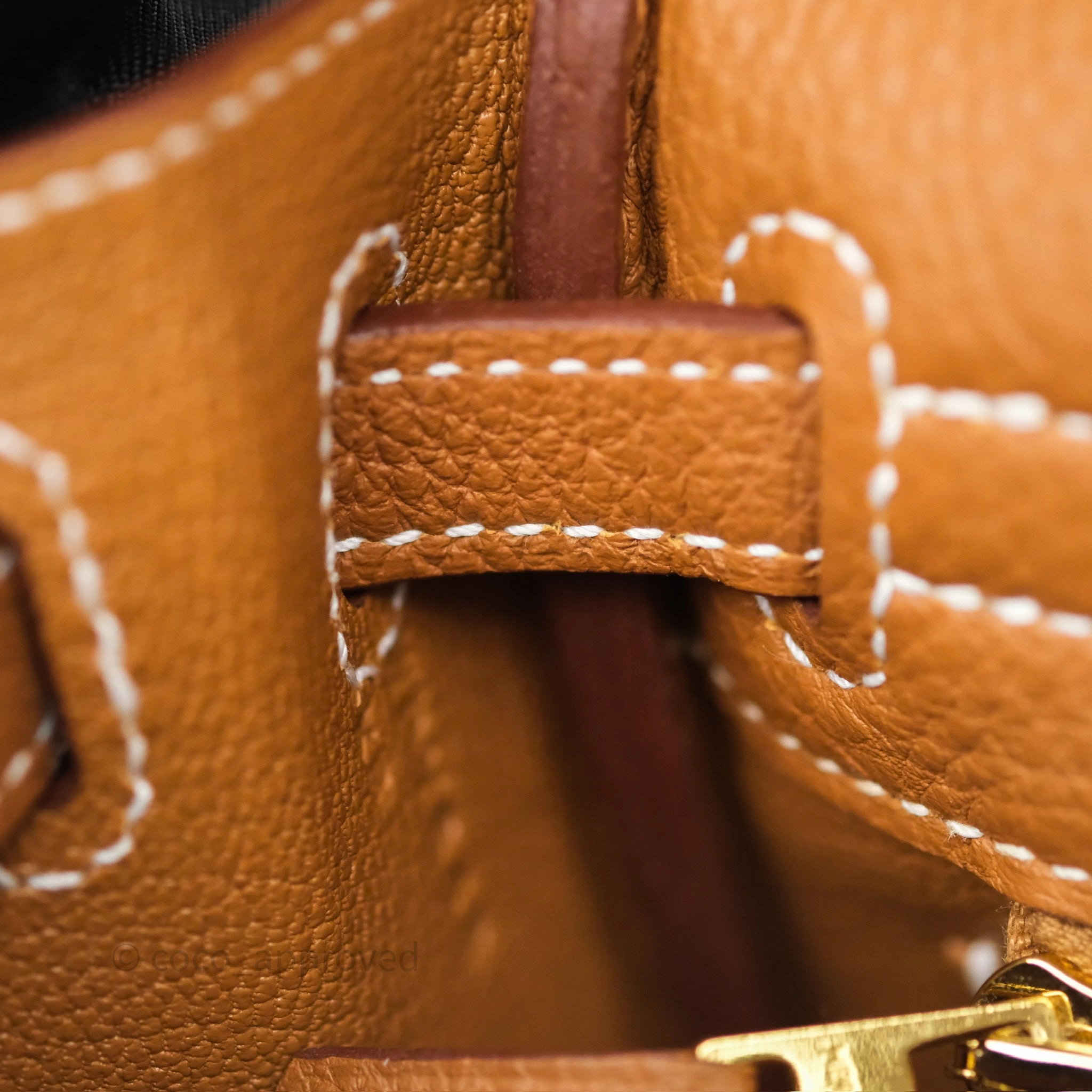 Herms Kelly Retourne 25 Gold Togo Gold Hardware