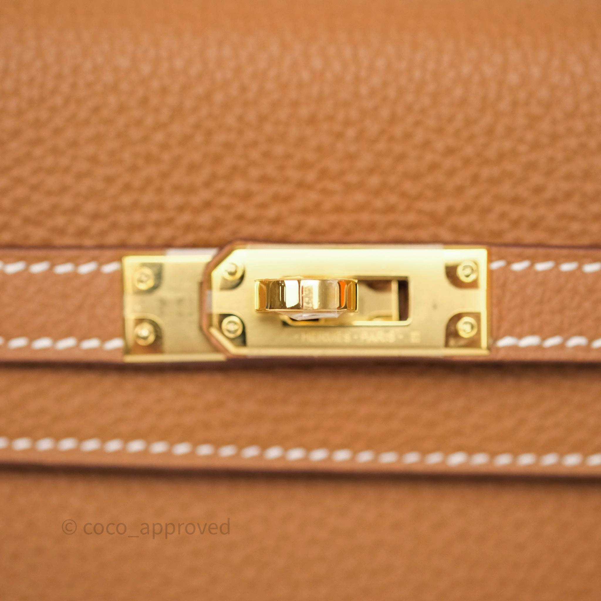 Herms Kelly Retourne 25 Gold Togo Gold Hardware