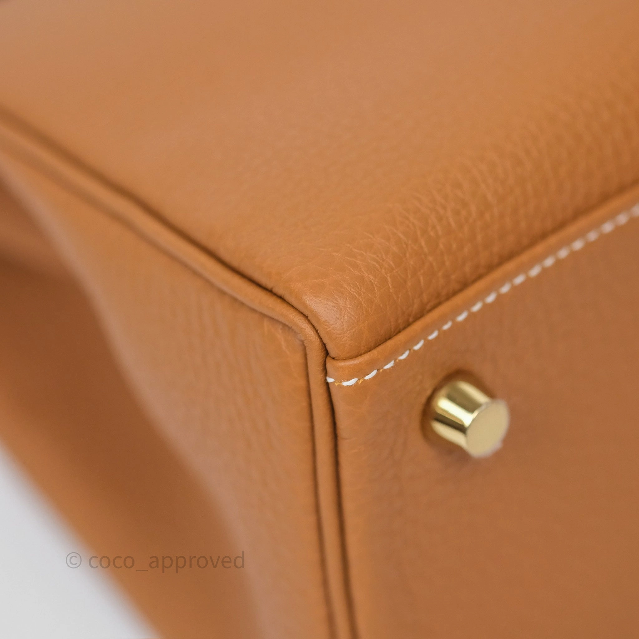 Herms Kelly Retourne 25 Gold Togo Gold Hardware